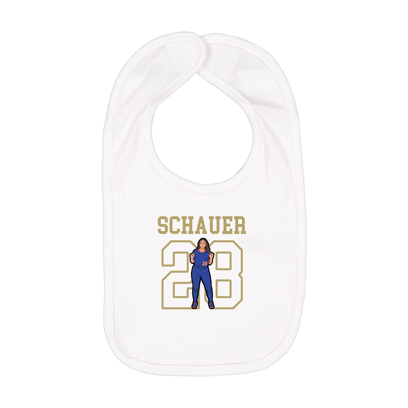 Infant Bib — Shirsey in White
