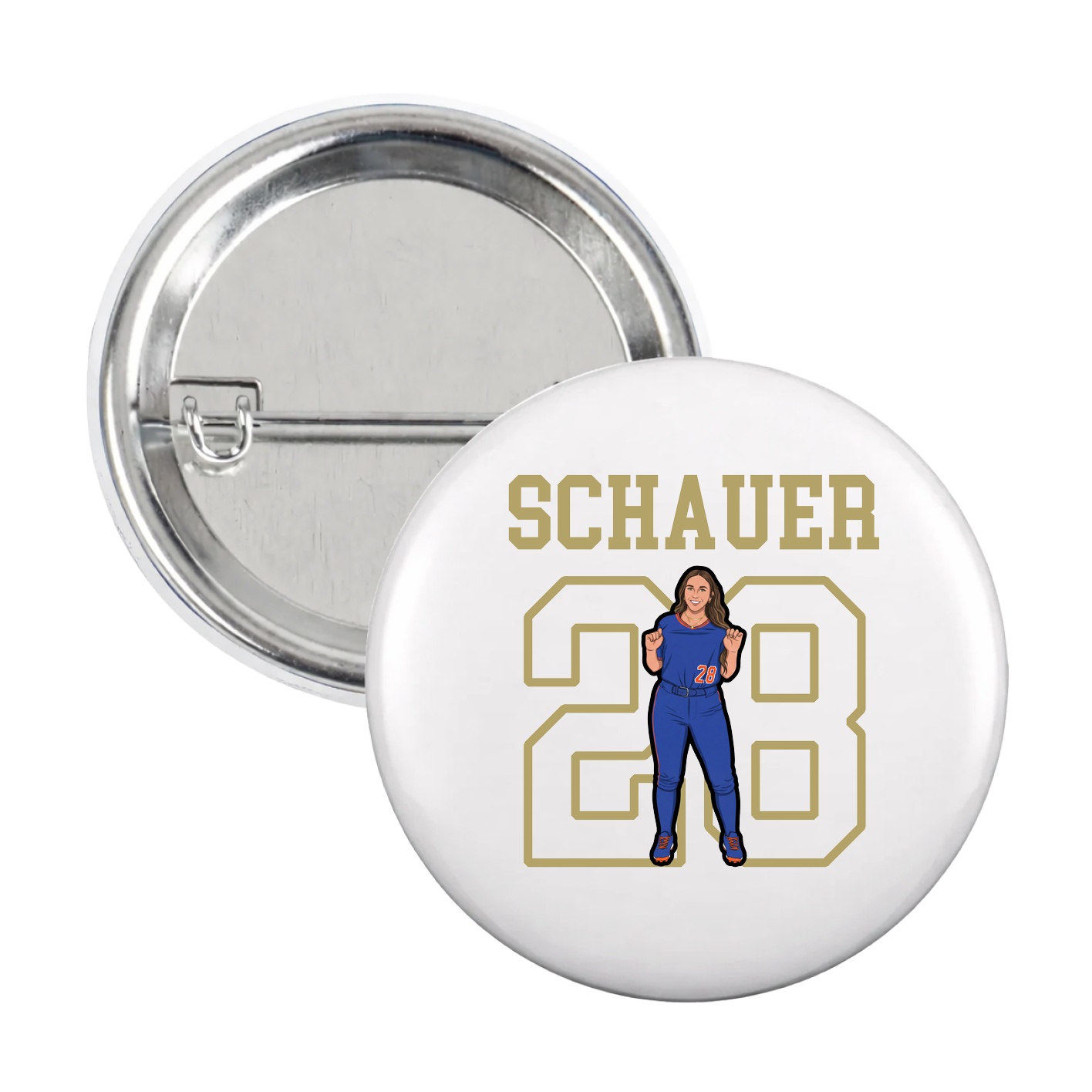 Game Day Button — Shirsey in White