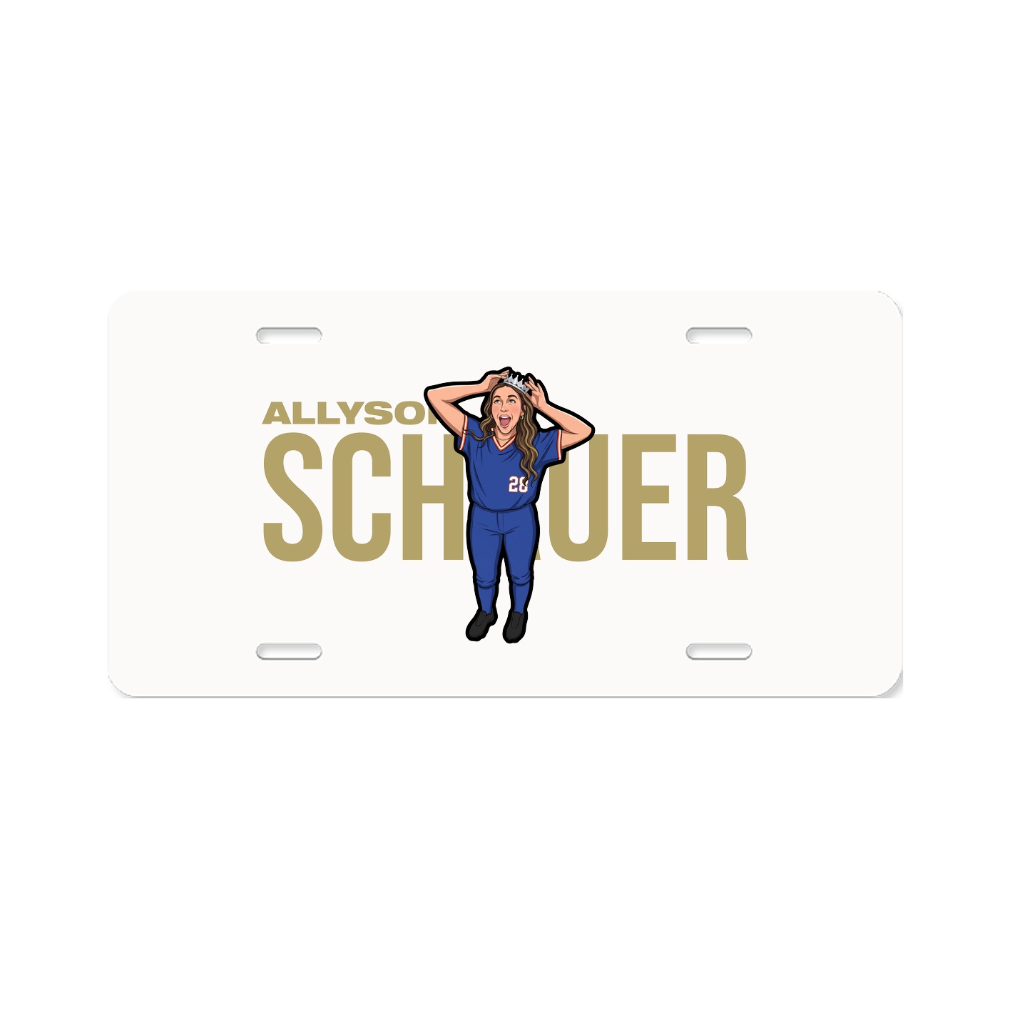 License Plate — Player Name in Classic