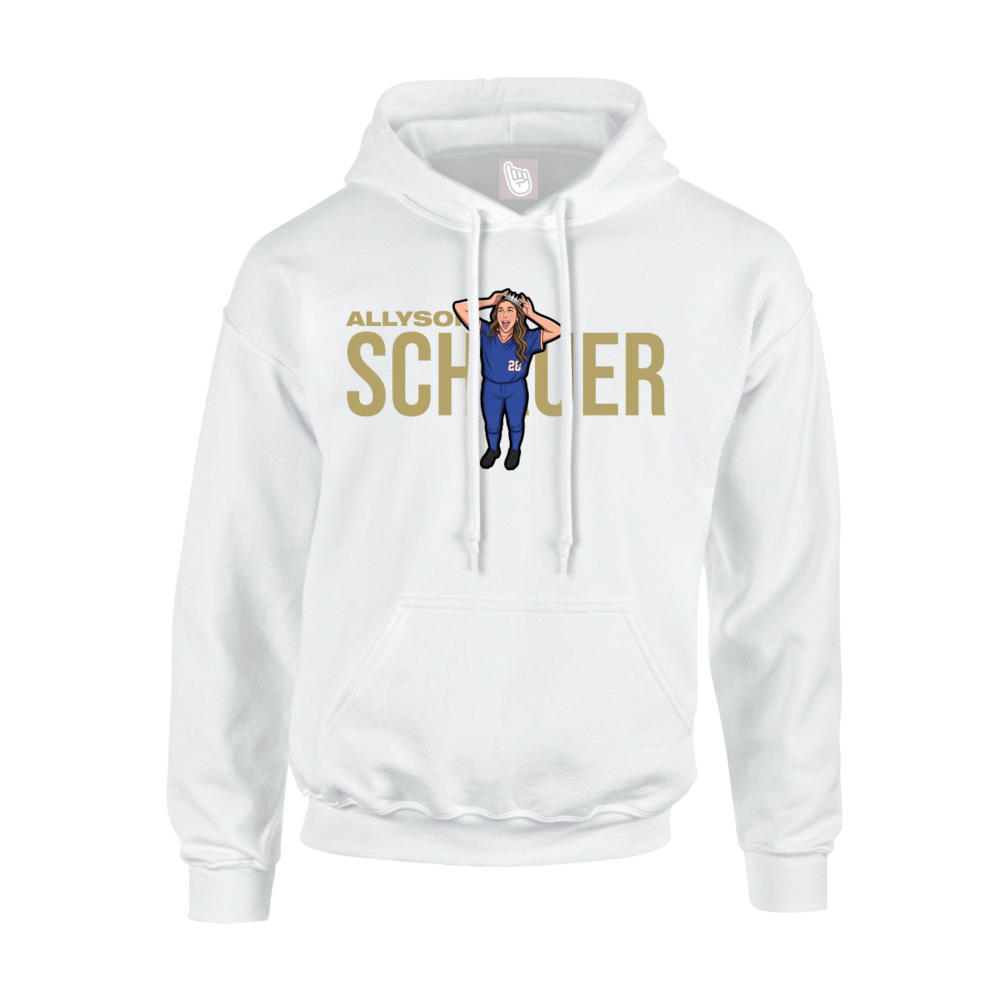 Youth Hoodie — Player Name in White