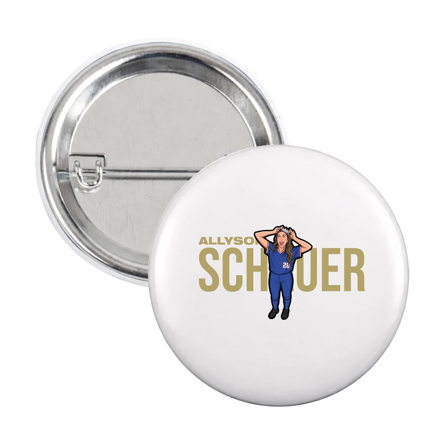 Game Day Button — Player Name in White