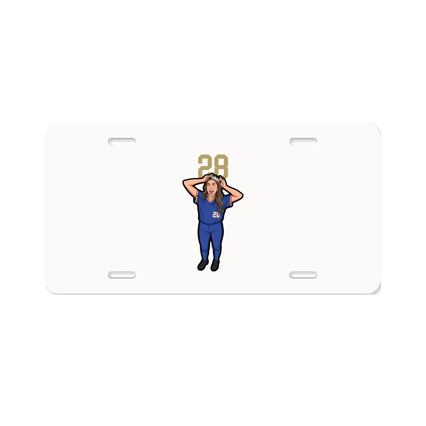 License Plate — Number Top in Classic