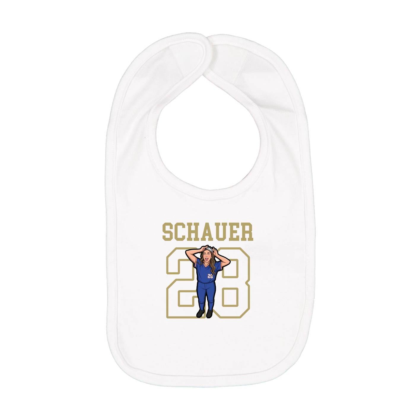 Infant Bib — Shirsey in White