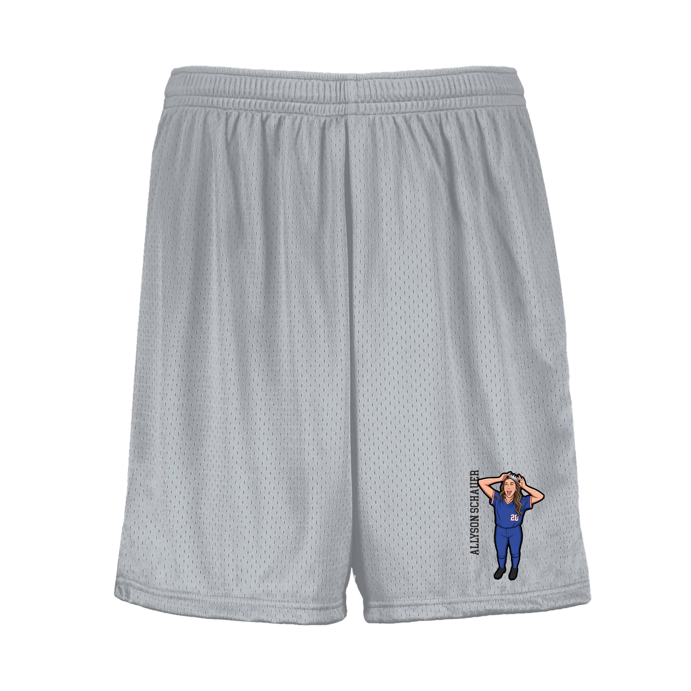 Shorts — Name Vertical in Silver