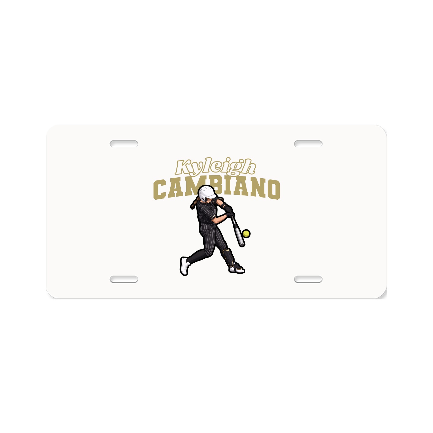 License Plate — Name Arch in Classic