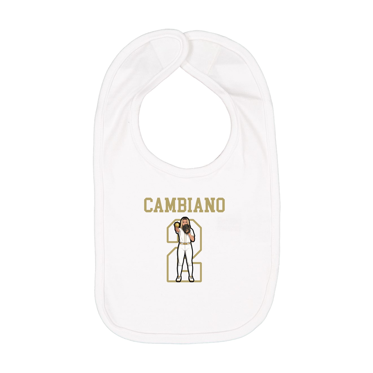 Infant Bib — Shirsey in White