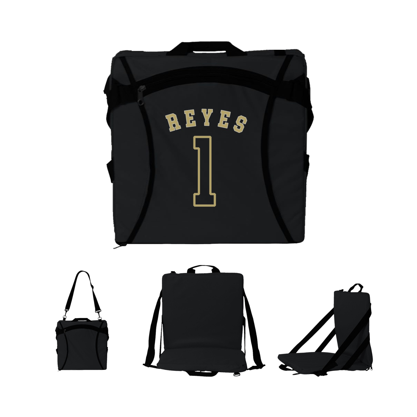 Folding Stadium Seat — Shirsey Arch in Black