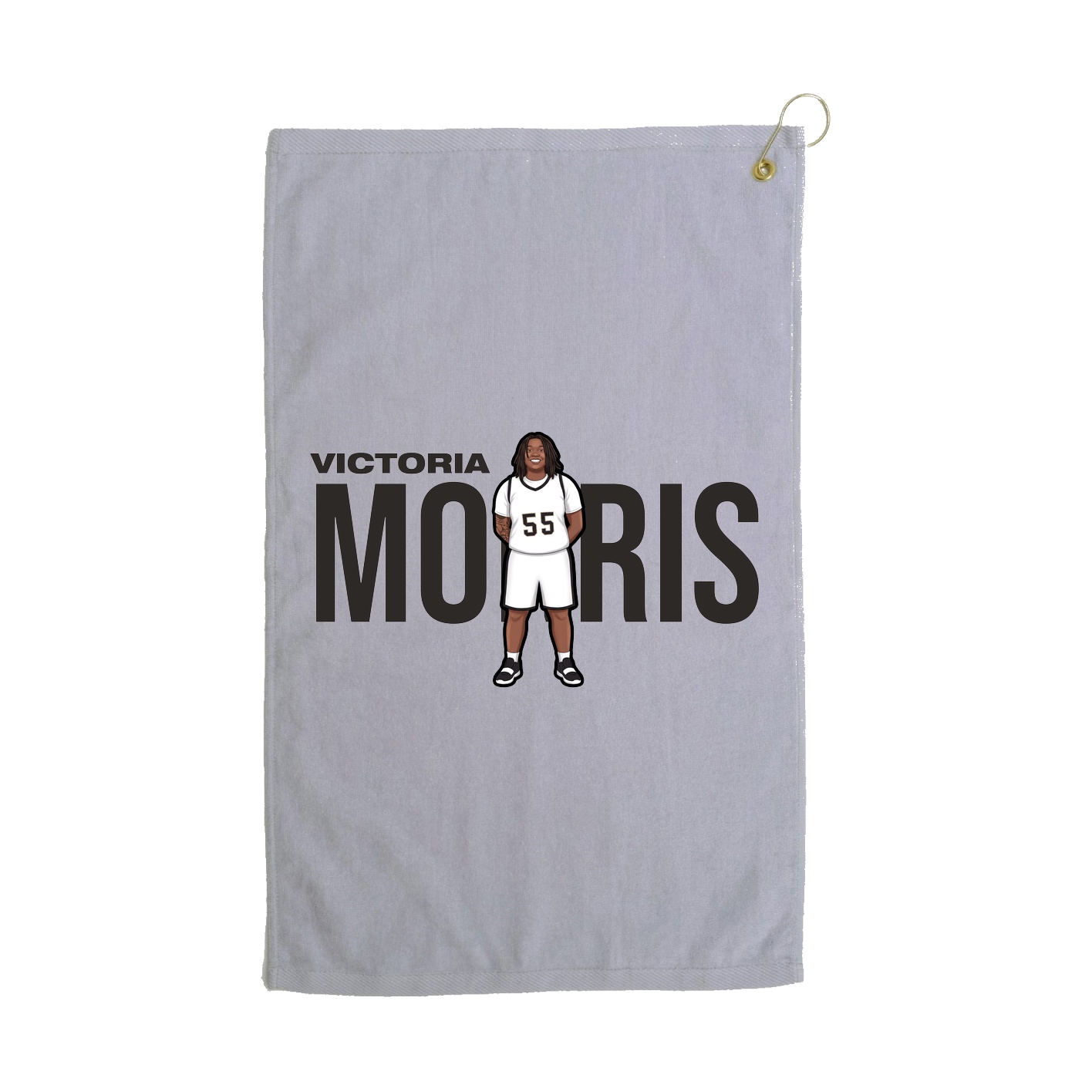 Golf Towel — Player Name in Grey