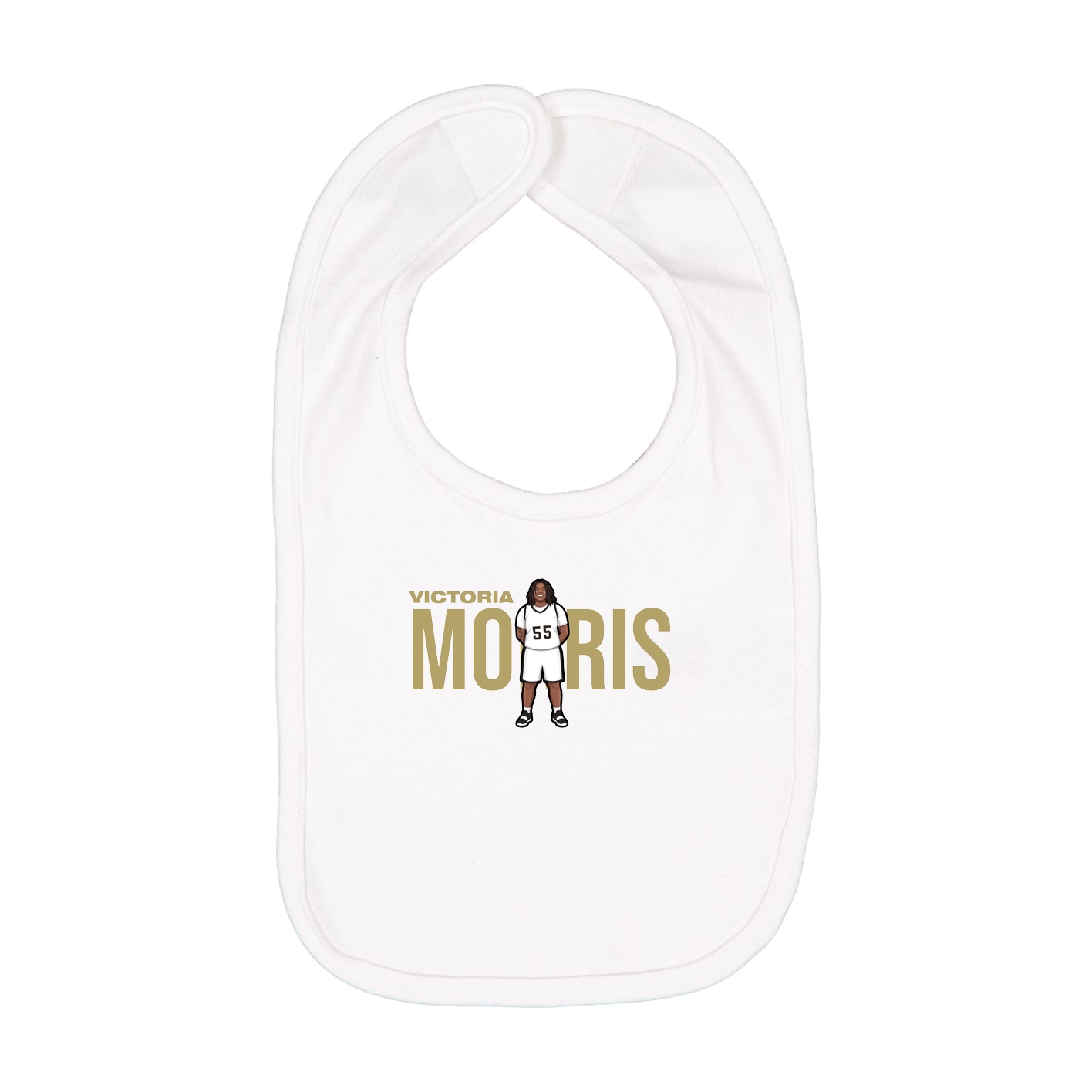 Infant Bib — Player Name in White