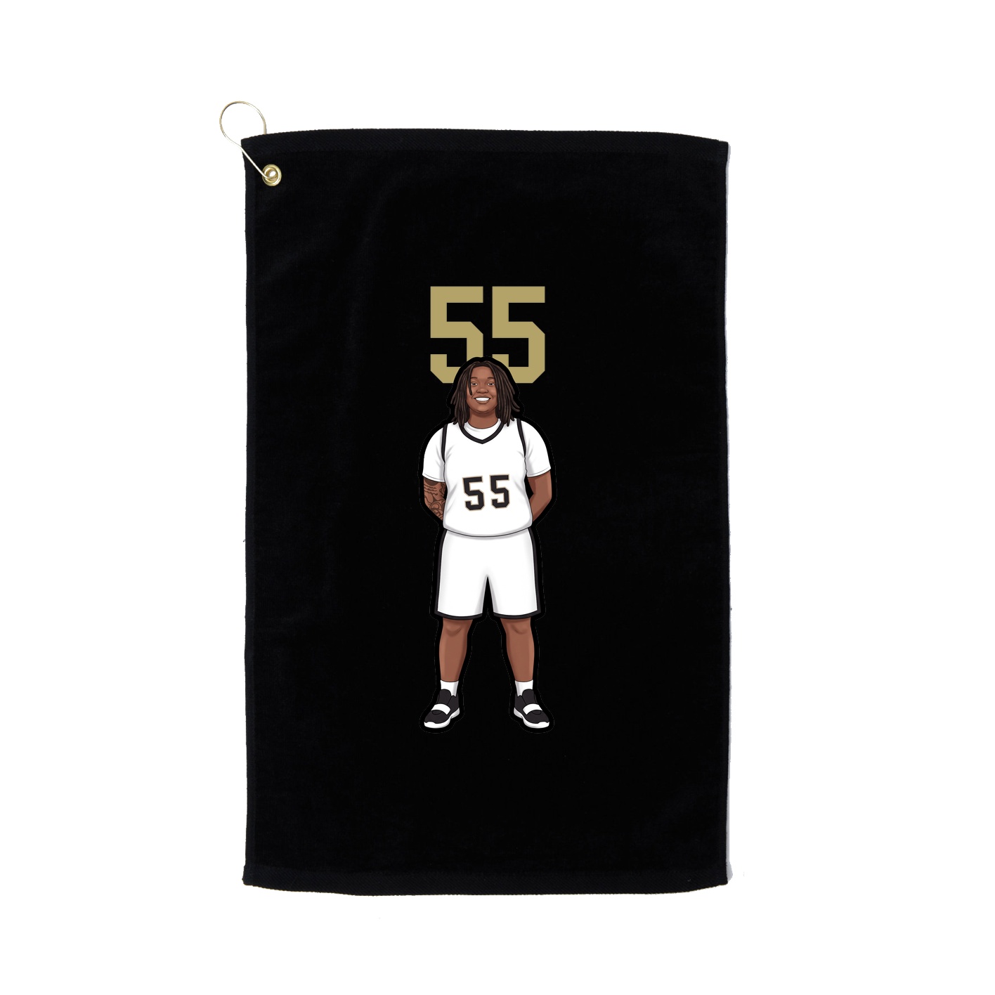 Golf Towel — Number Top in Black