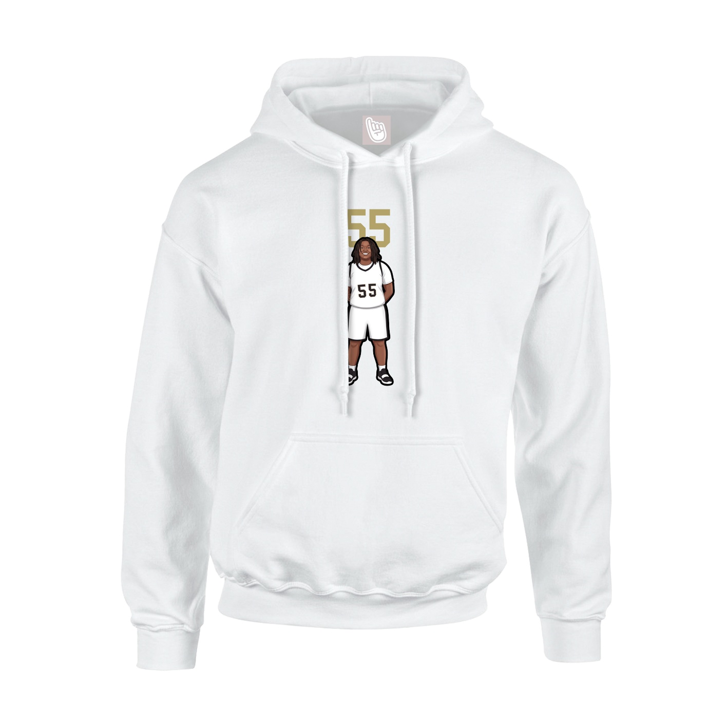 Hoodie — Number Top in White