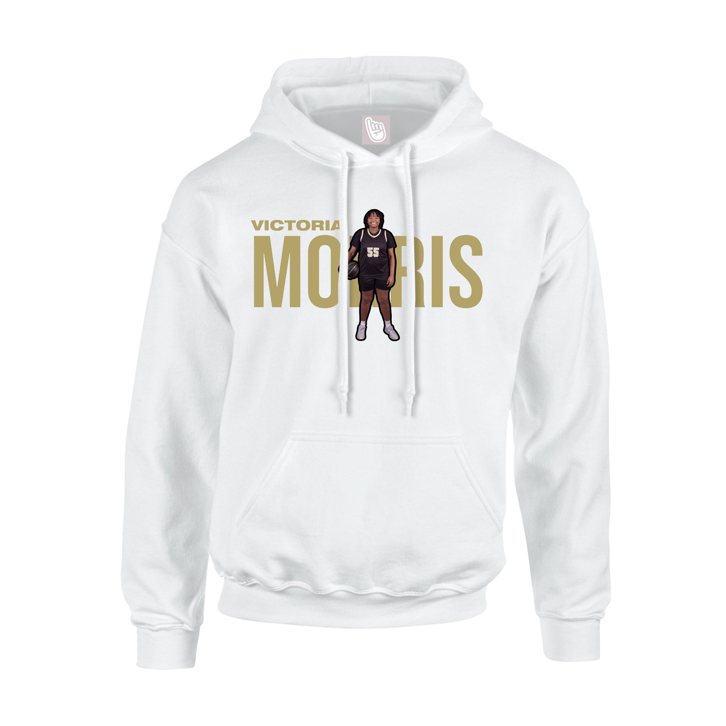 Youth Hoodie — Player Name in White