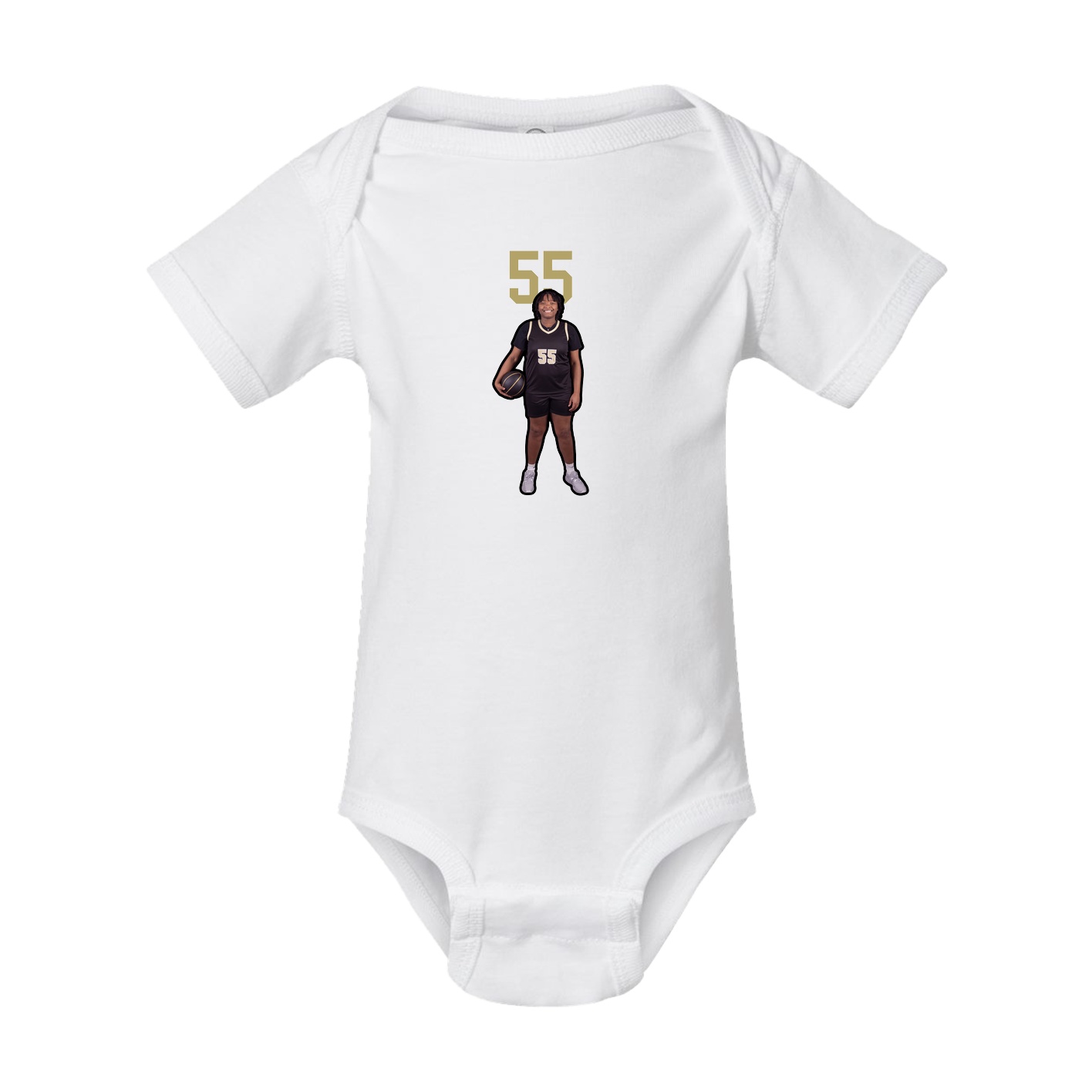 Baby Onesie — Number Top in White