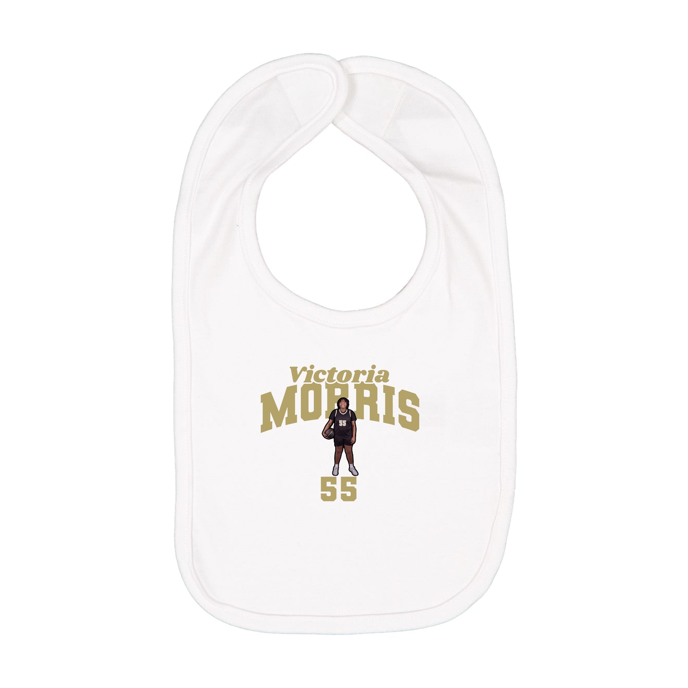 Infant Bib — Signature Arch in White