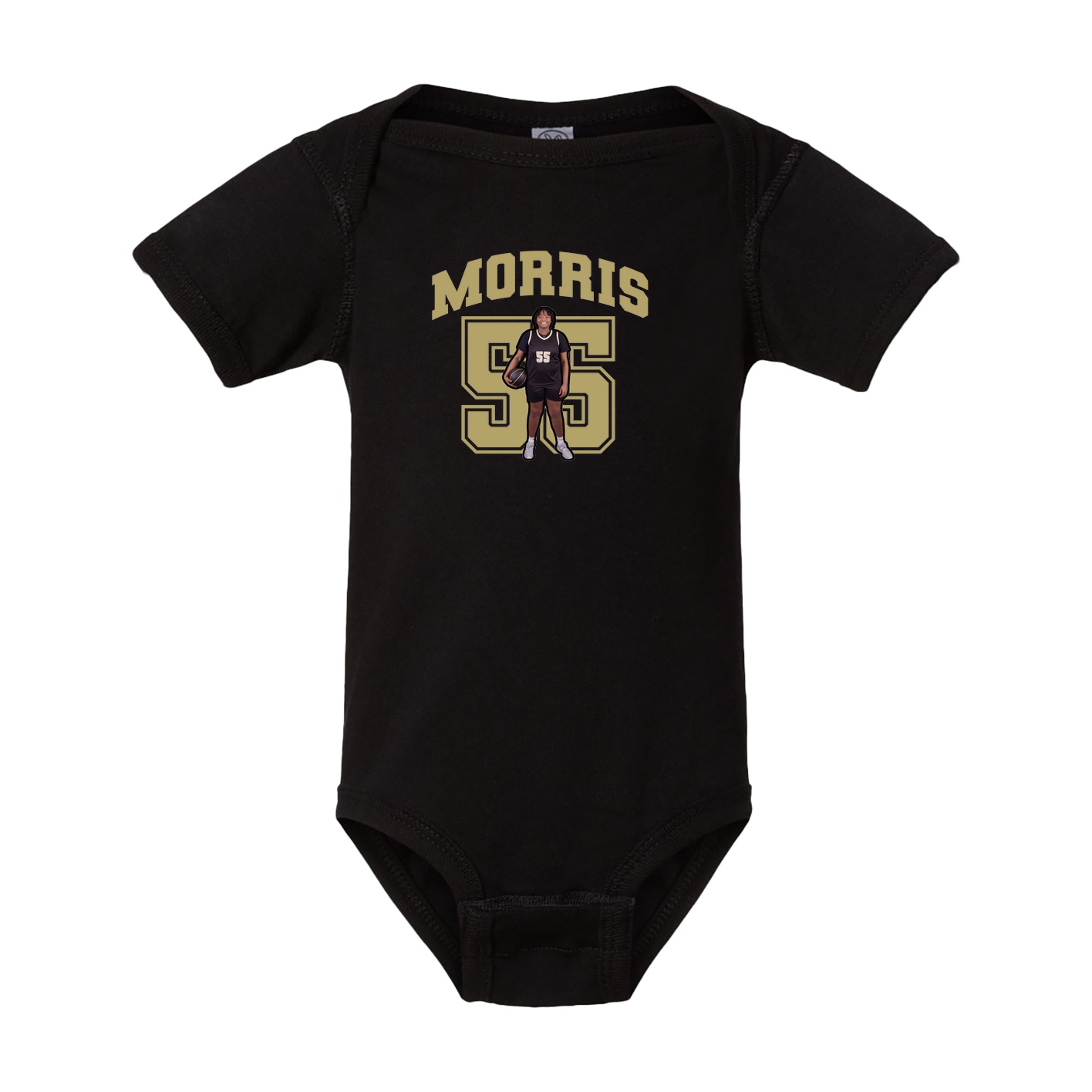 Baby Onesie — Number in Black