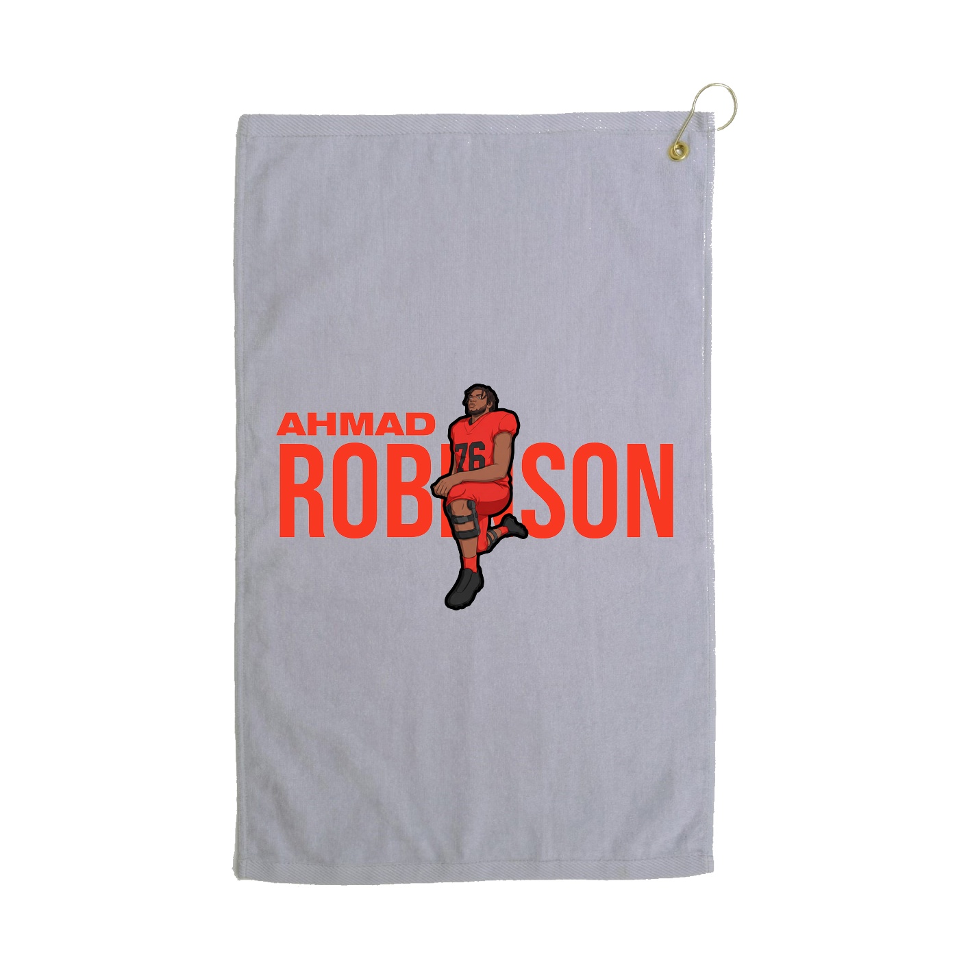 Golf Towel — Player Name in Grey
