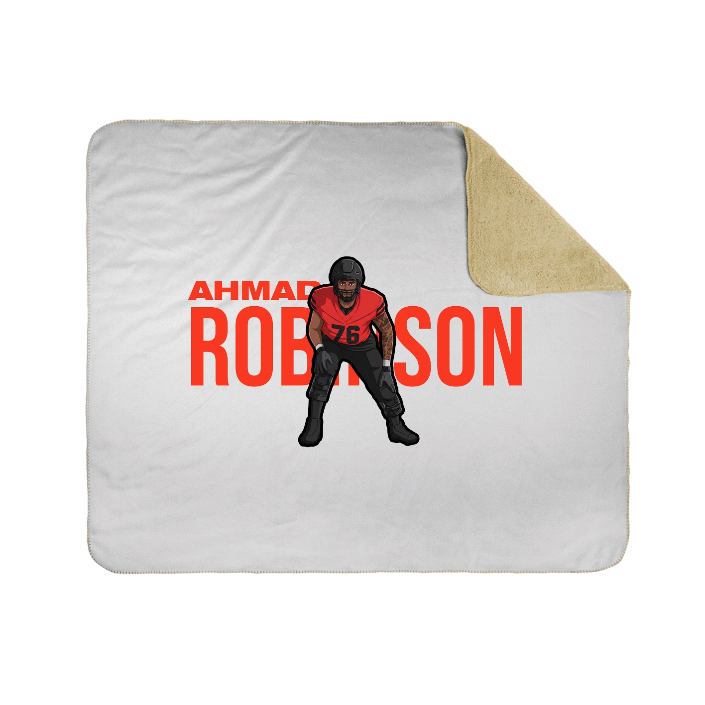 Throw Blanket — Player Name in White
