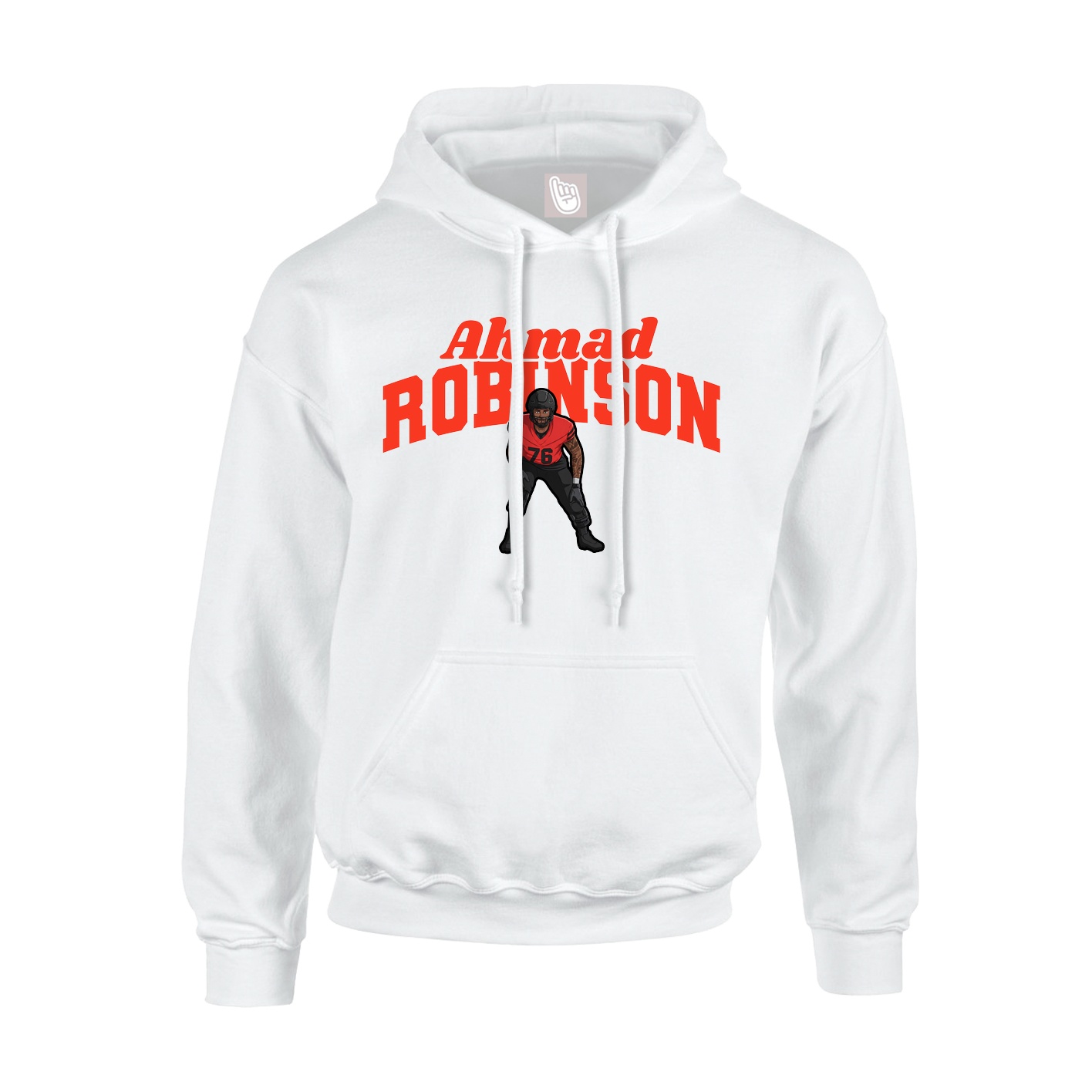 Hoodie — Signature Arch in White