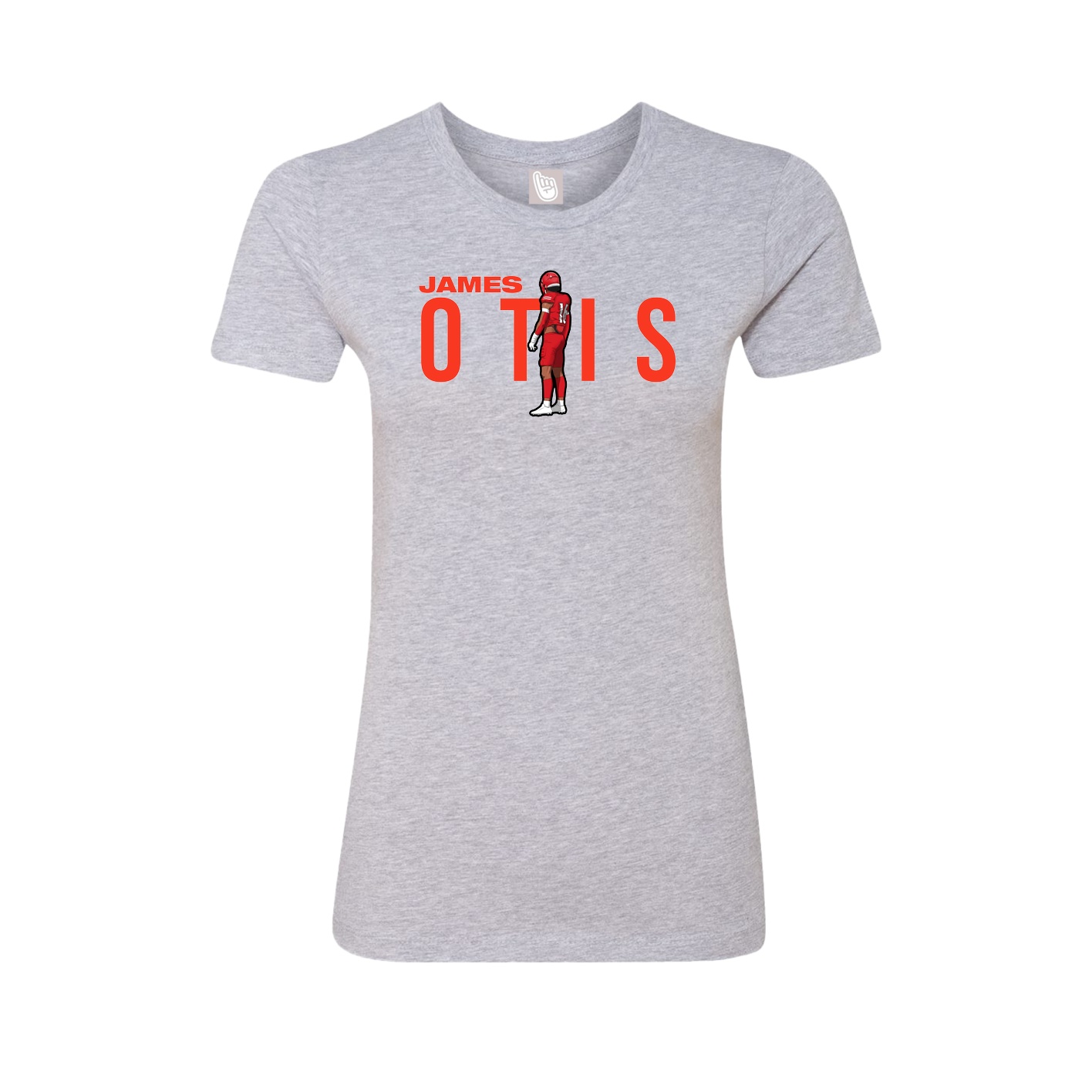 Fitted Women's Tee — Player Name in Grey