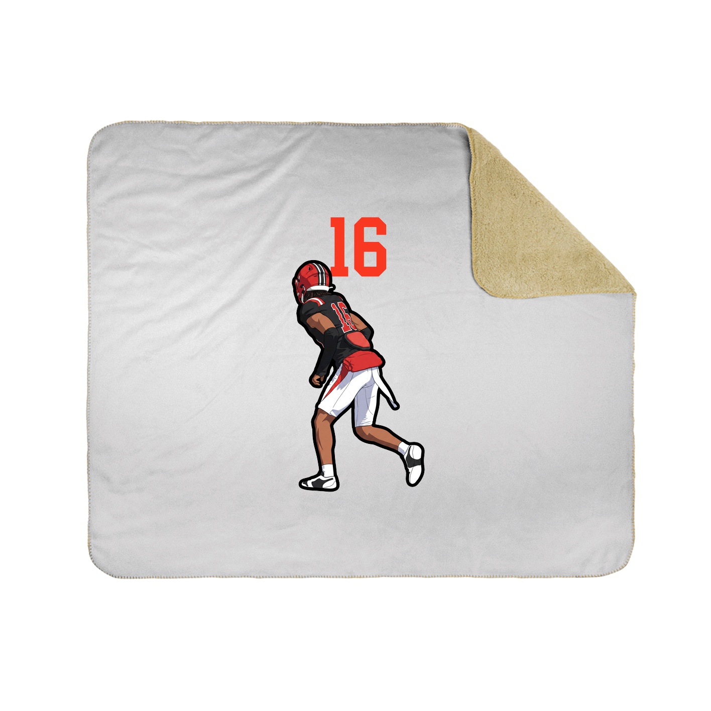 Throw Blanket — Number Top in White