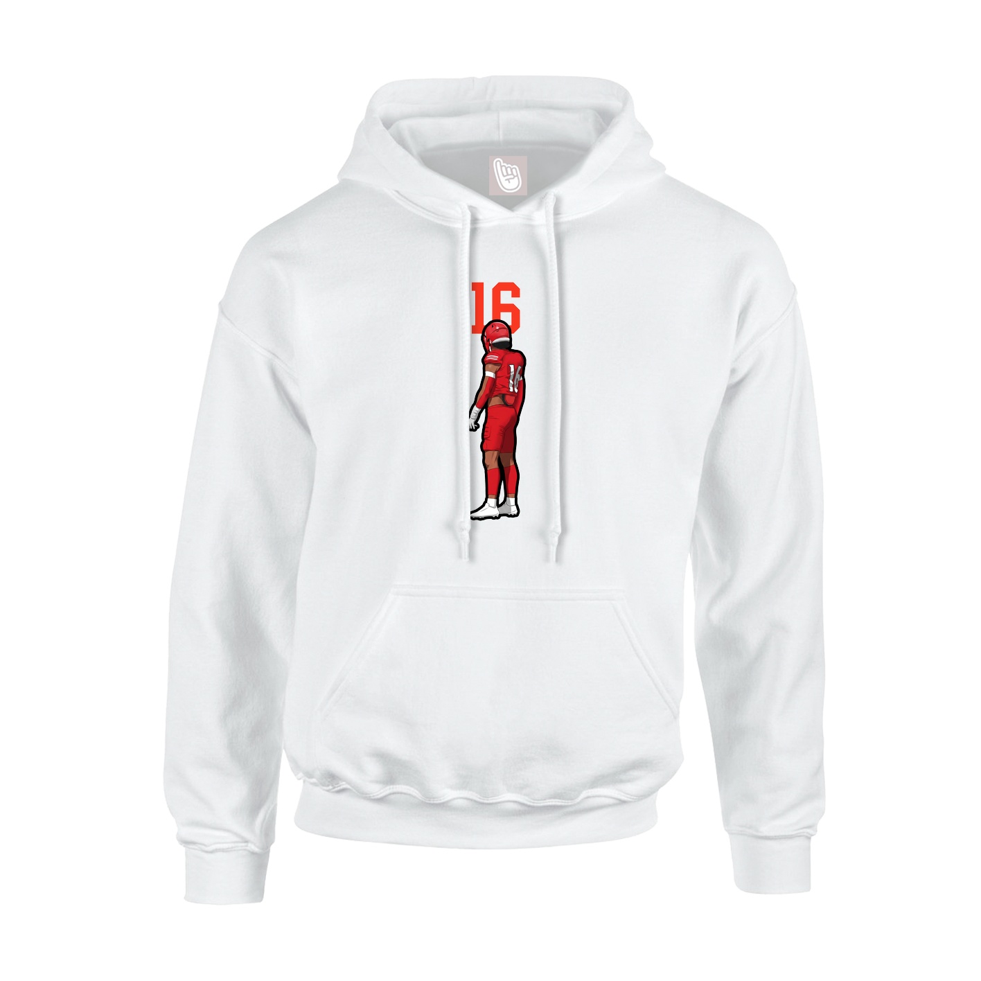 Hoodie — Number Top in White