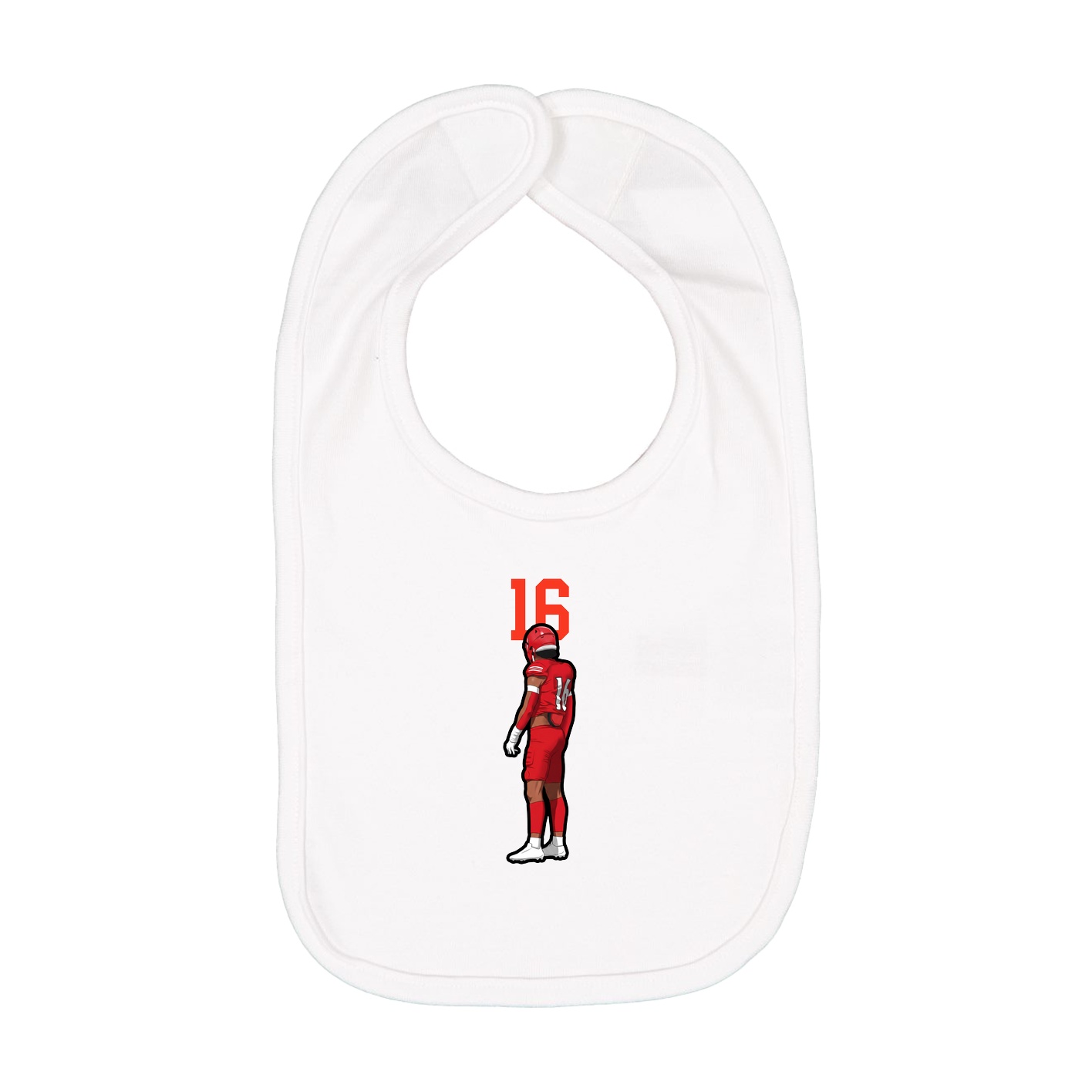 Infant Bib — Number Top in White