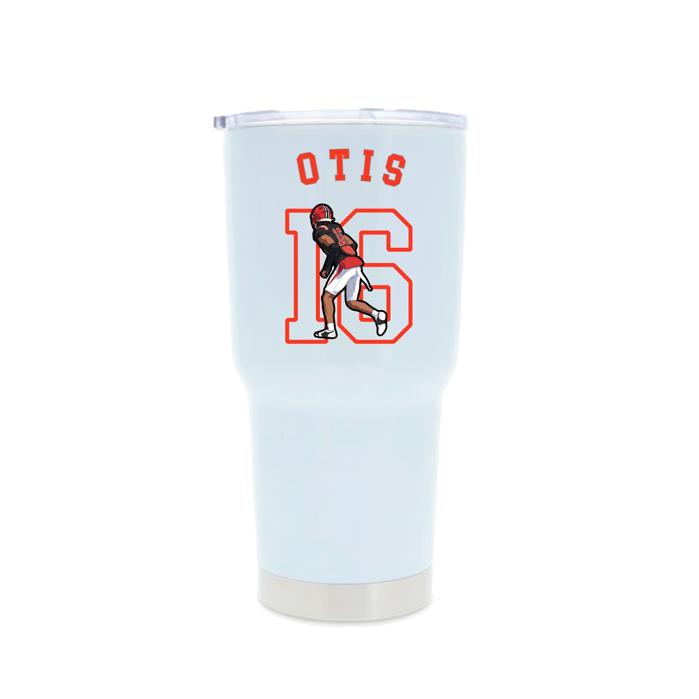 30oz Stainless Steel Tumbler — Shirsey Arch in White