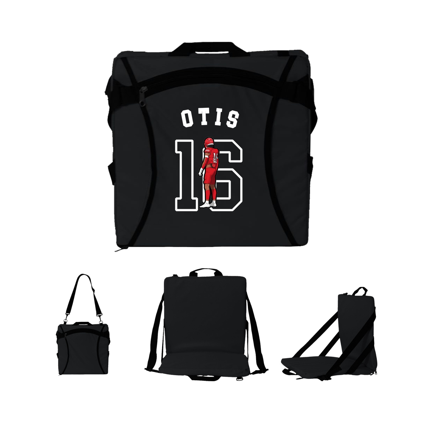Folding Stadium Seat — Shirsey Arch in Black