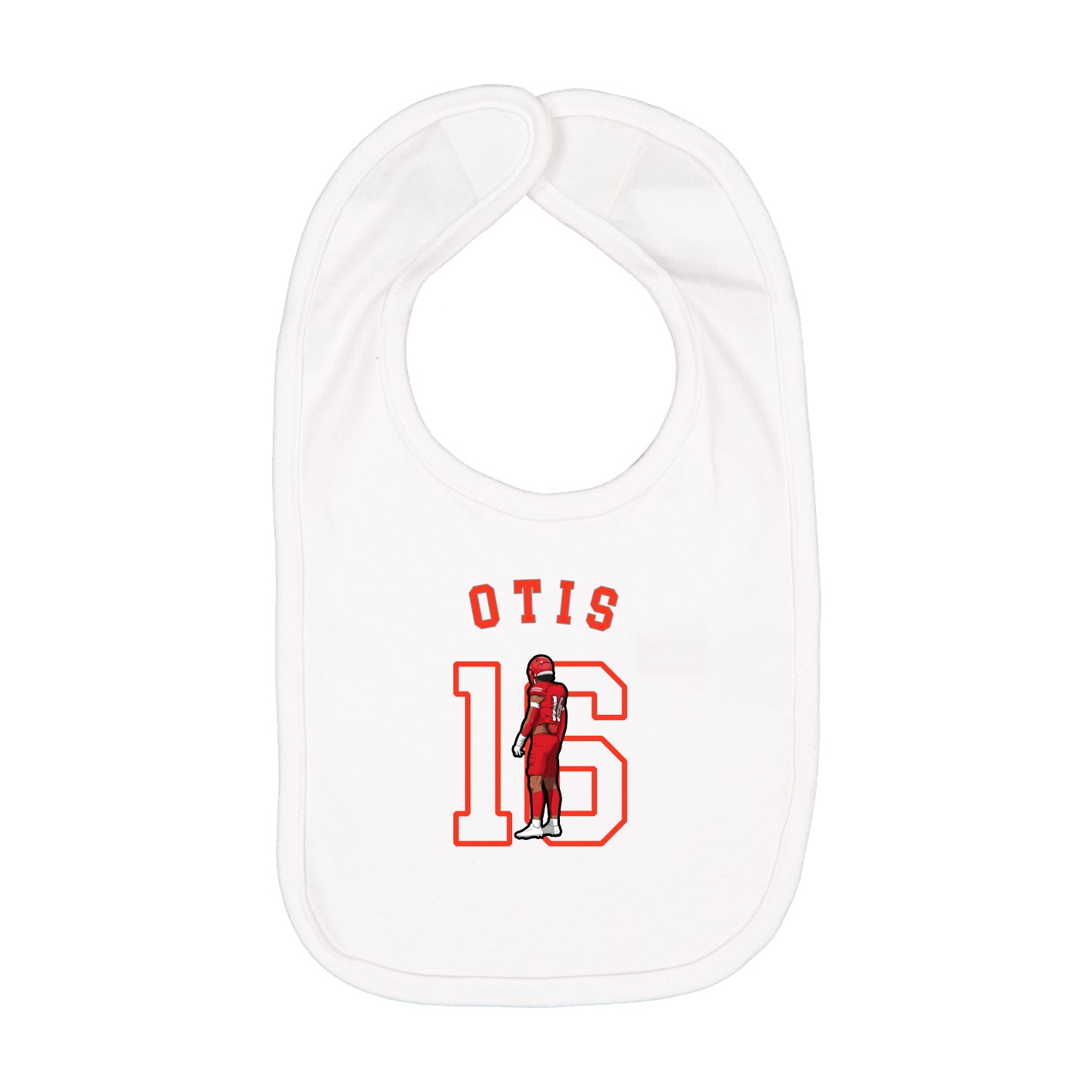 Infant Bib — Shirsey Arch in White