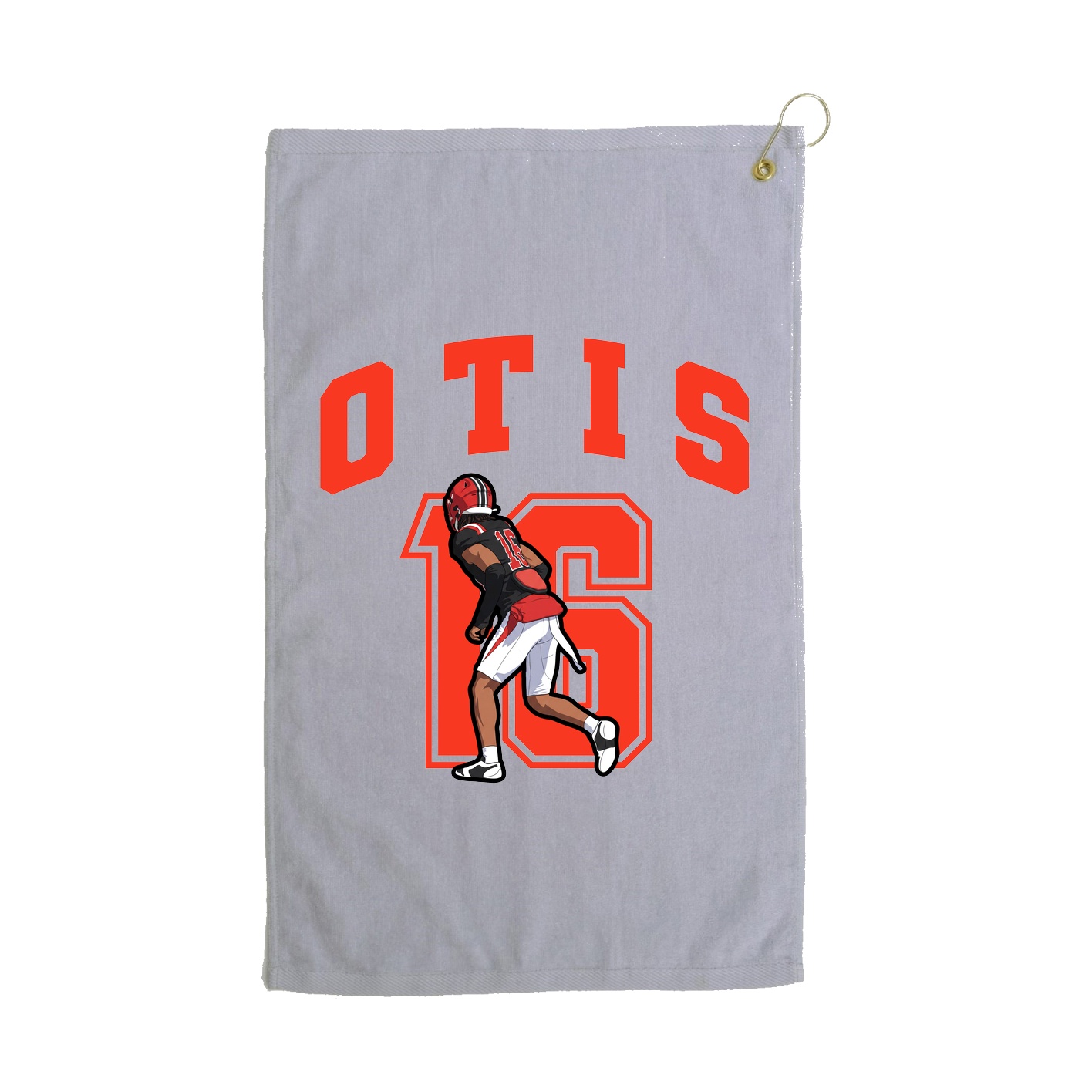 Golf Towel — Number in Grey