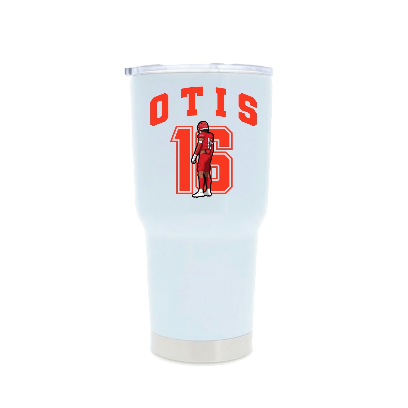 30oz Stainless Steel Tumbler — Number in White