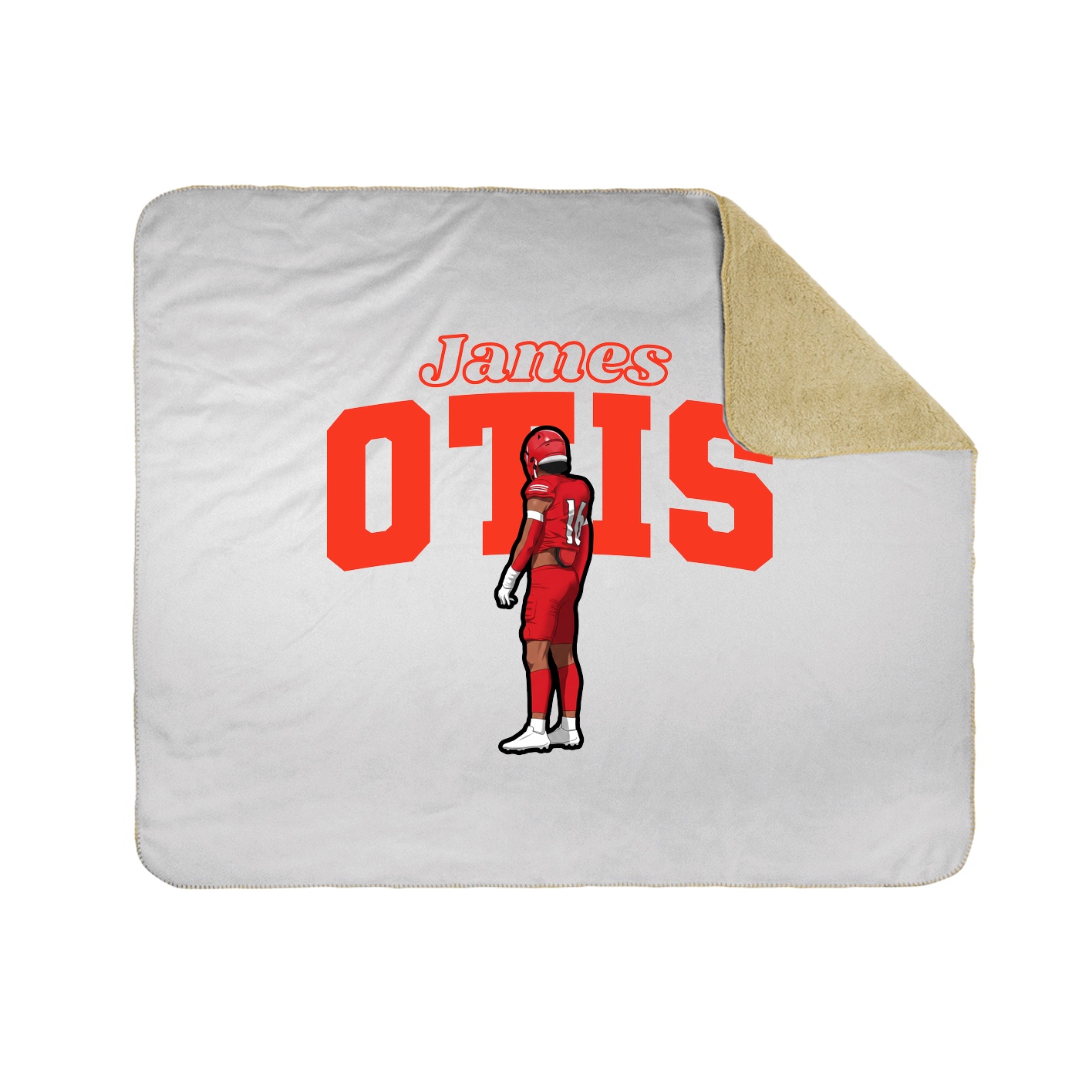 Throw Blanket — Name Arch in White