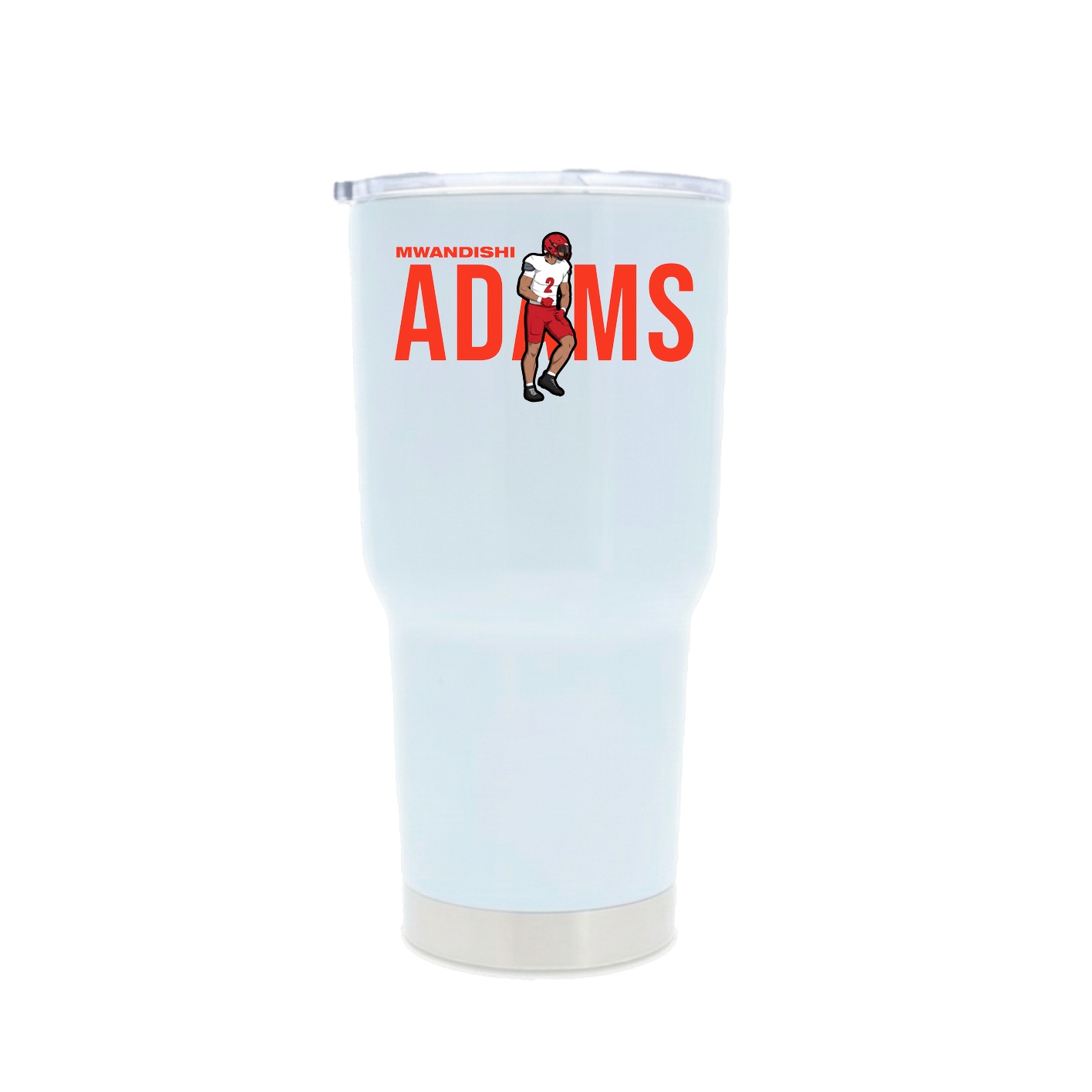 30oz Stainless Steel Tumbler — Player Name in White