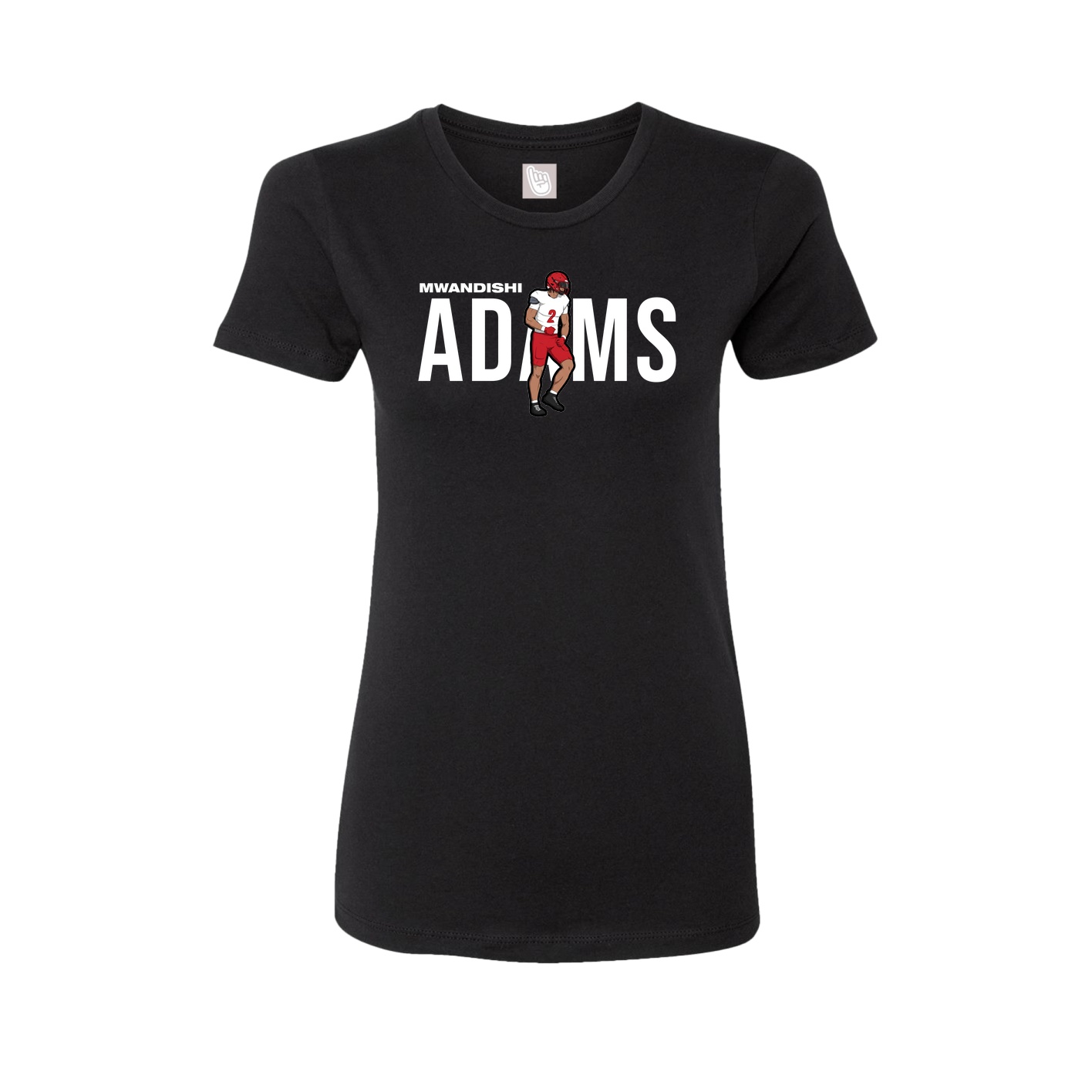 Fitted Women's Tee — Player Name in Black