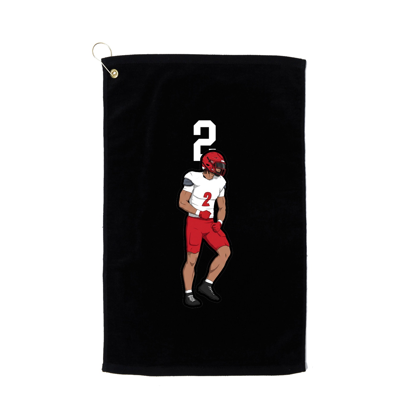 Golf Towel — Number Top in Black