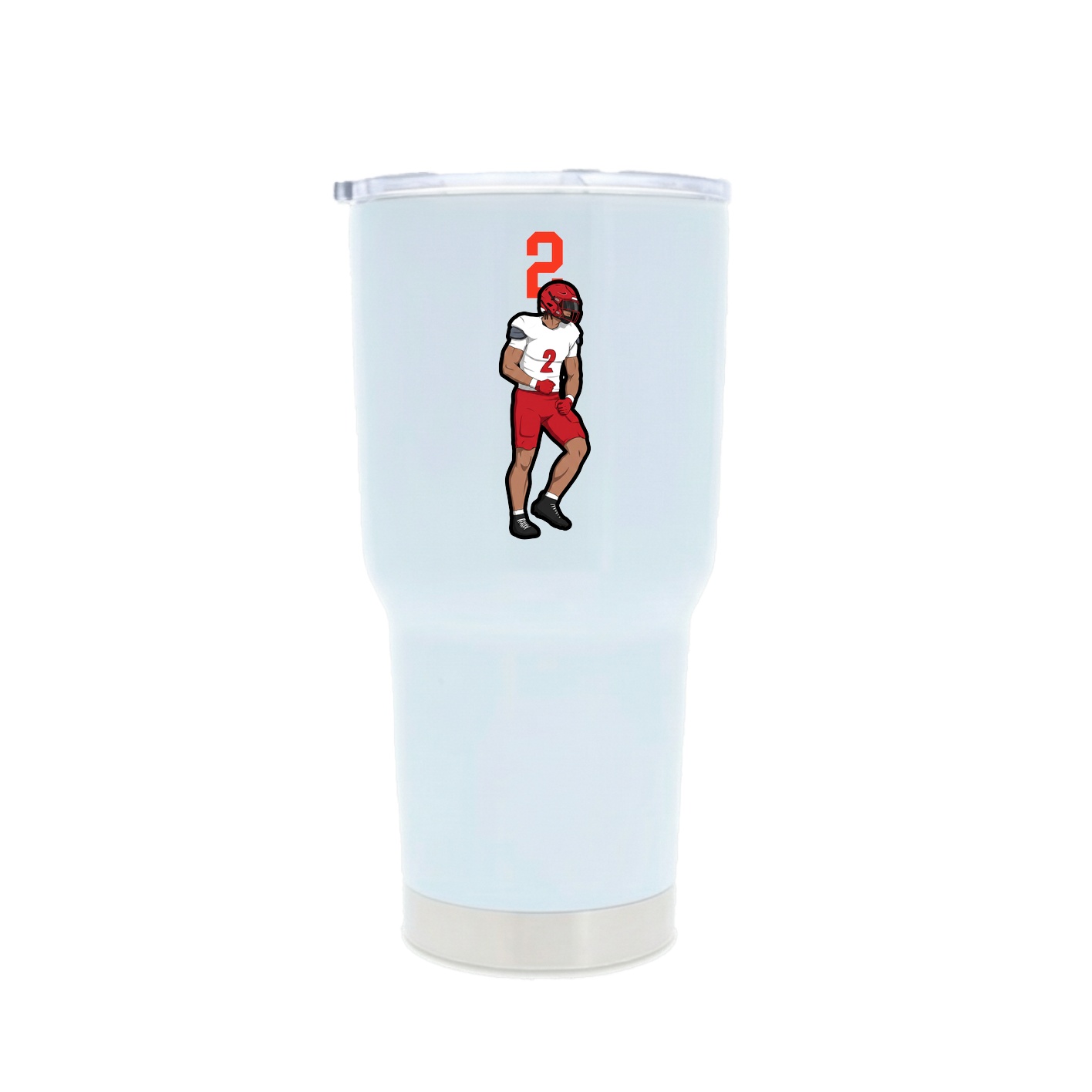 30oz Stainless Steel Tumbler — Number Top in White