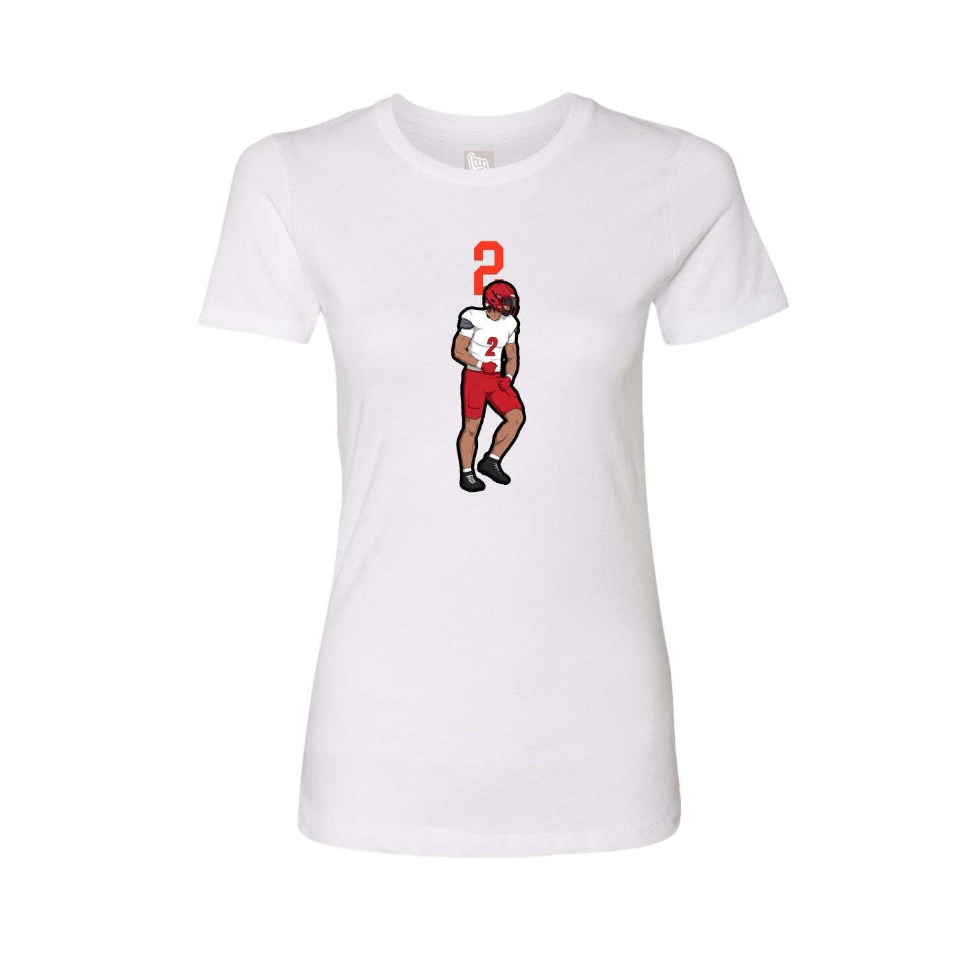 Fitted Women's Tee — Number Top in White