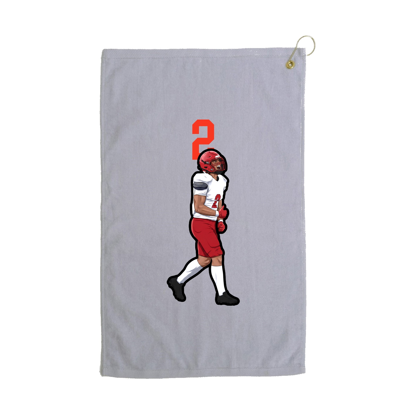 Golf Towel — Number Top in Grey