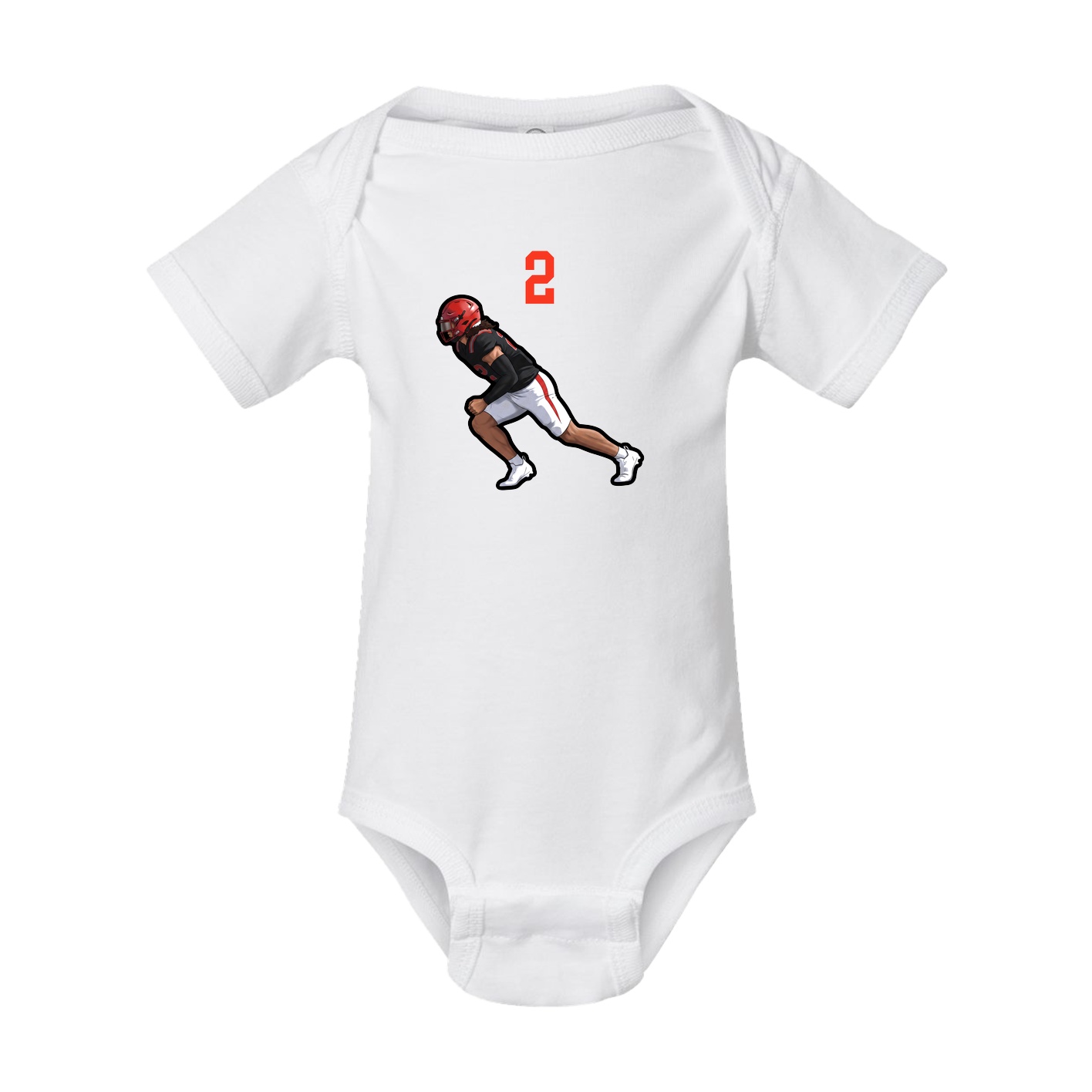 Baby Onesie — Number Top in White