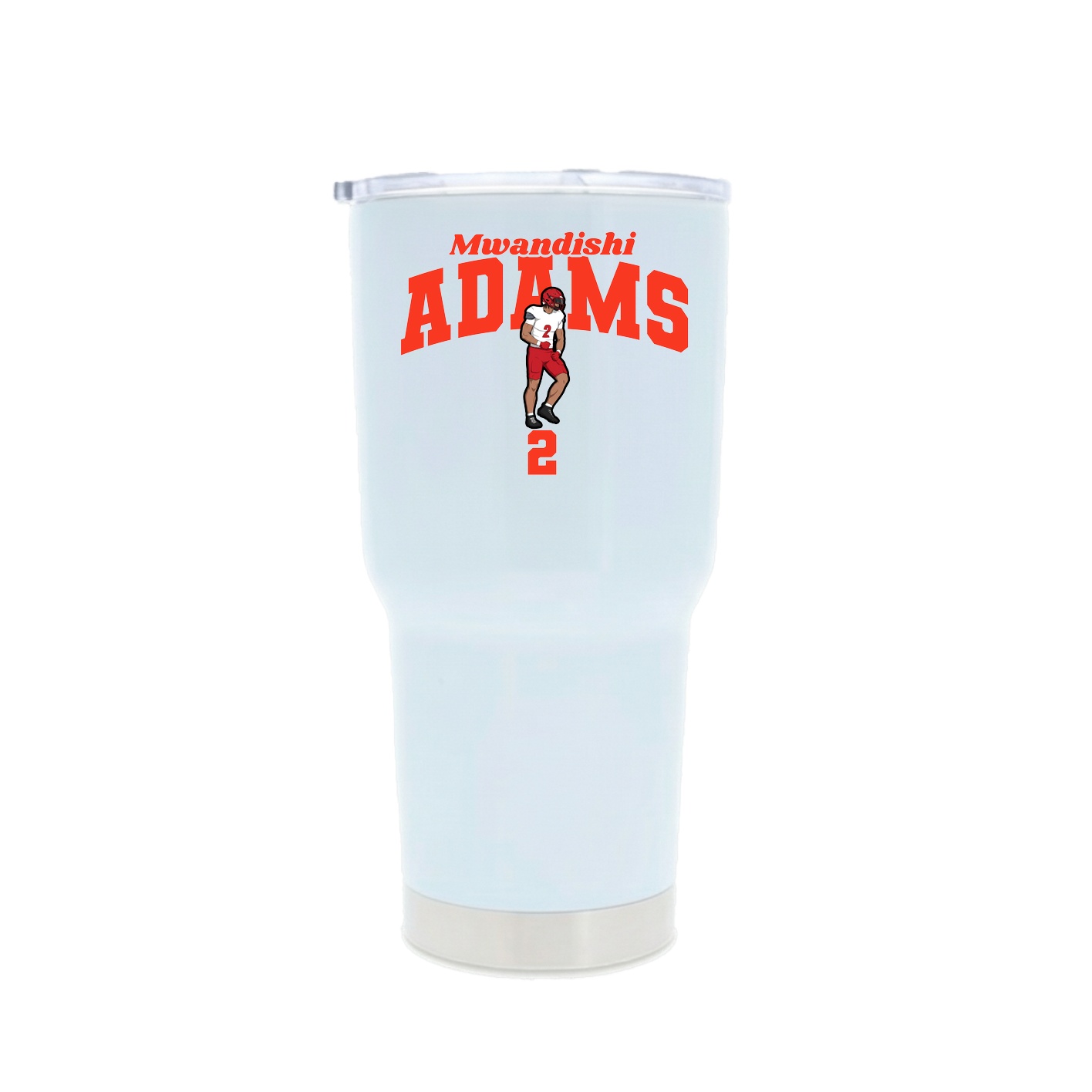 30oz Stainless Steel Tumbler — Signature Arch in White