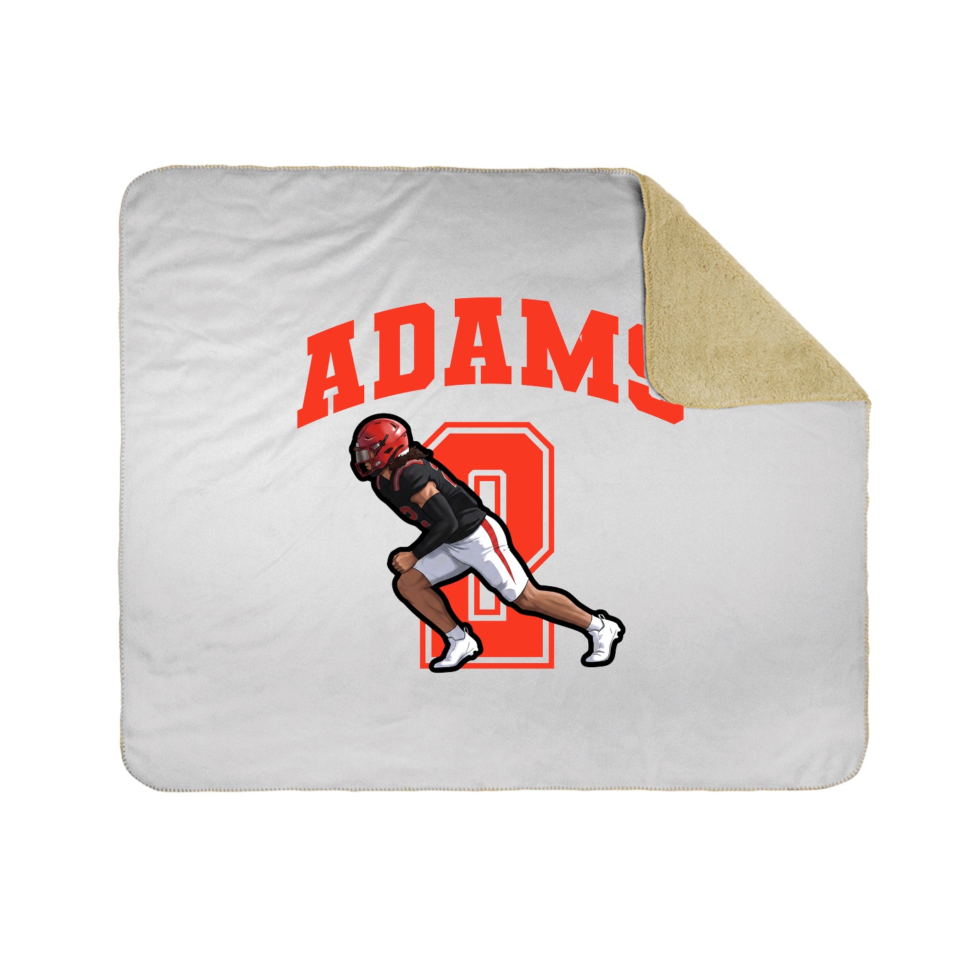 Throw Blanket — Number in White