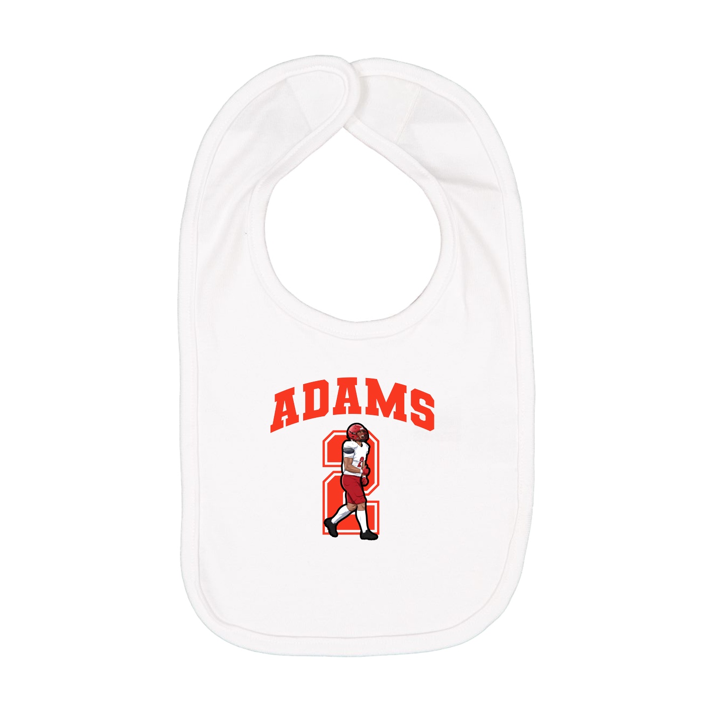 Infant Bib — Number in White