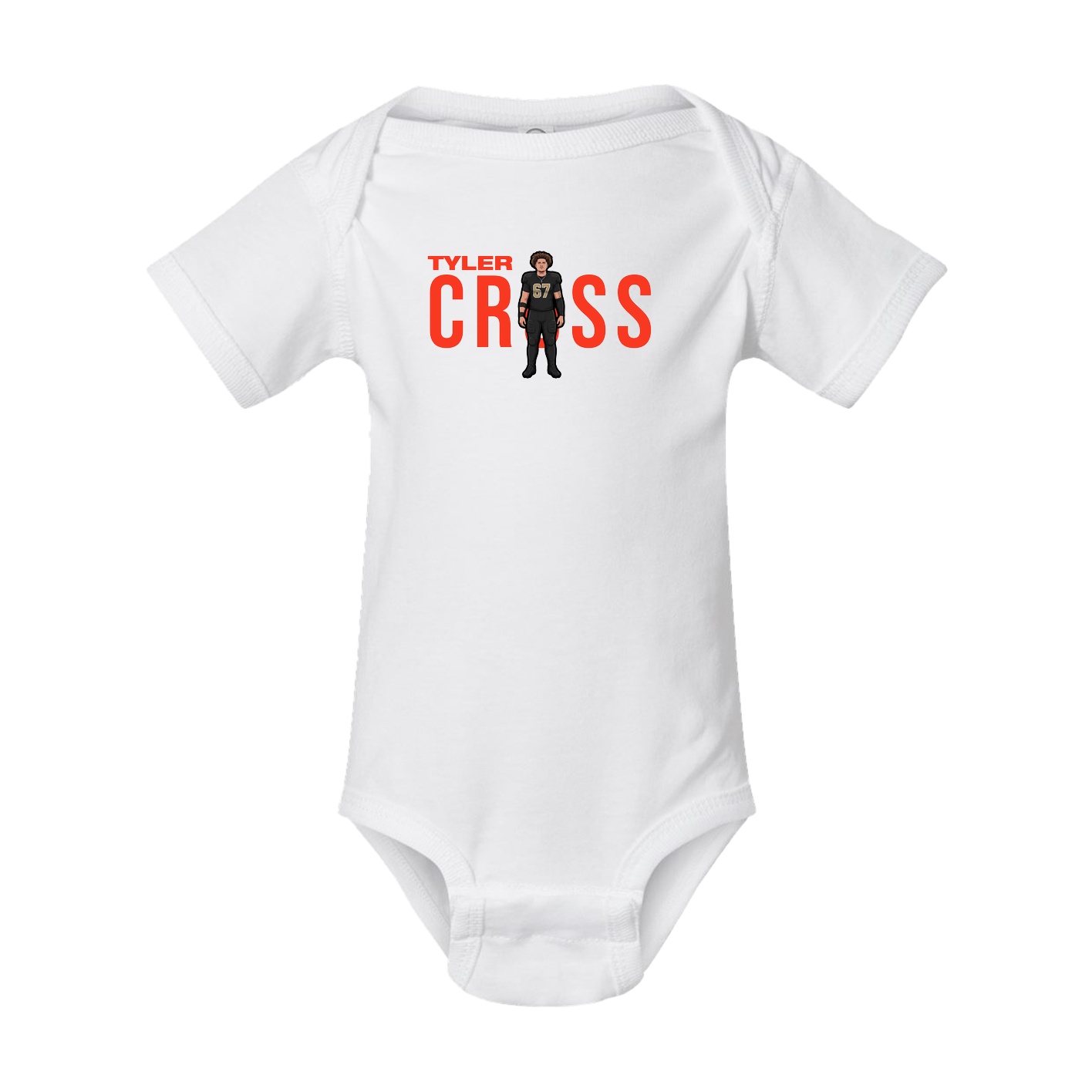 Baby Onesie — Player Name in White