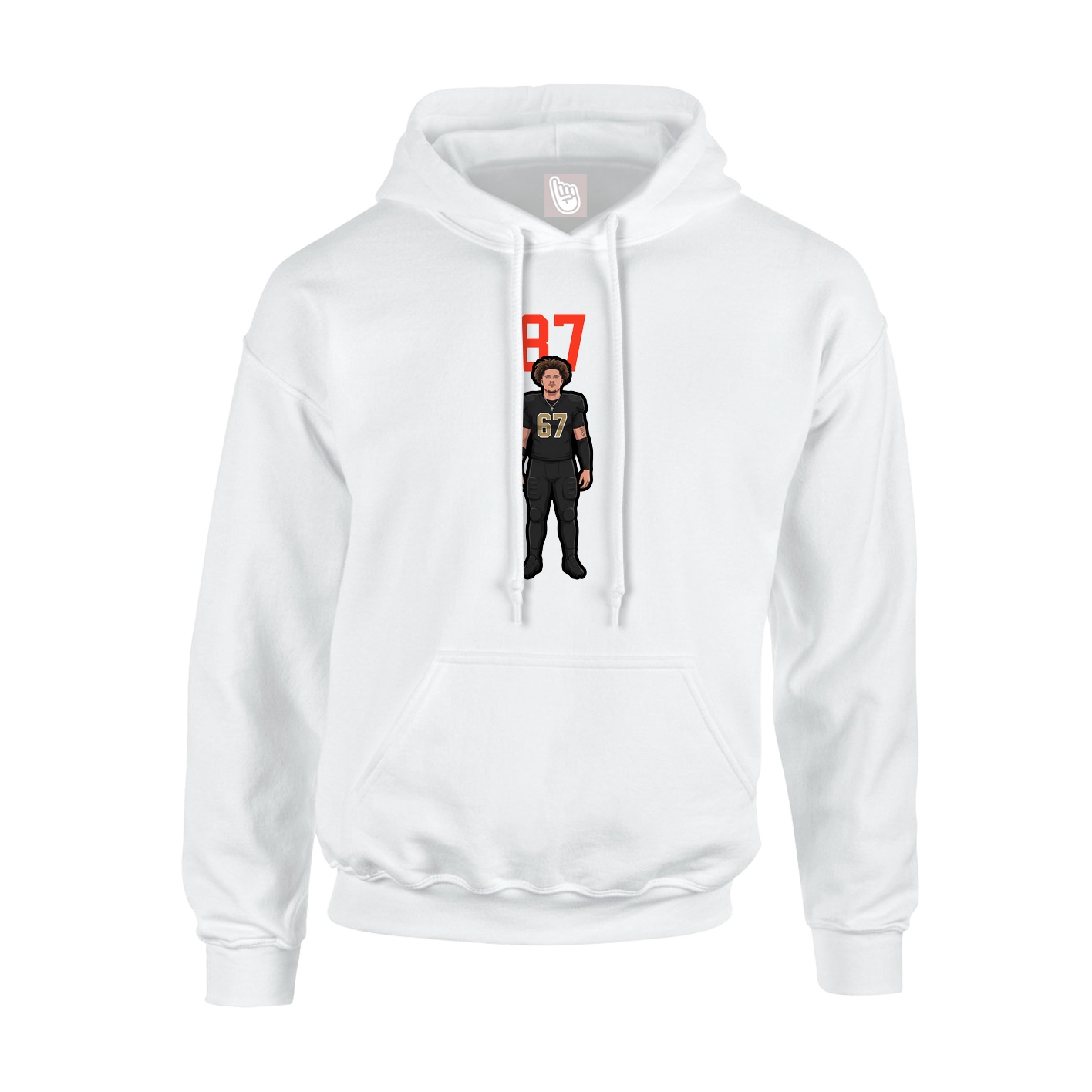Hoodie — Number Top in White