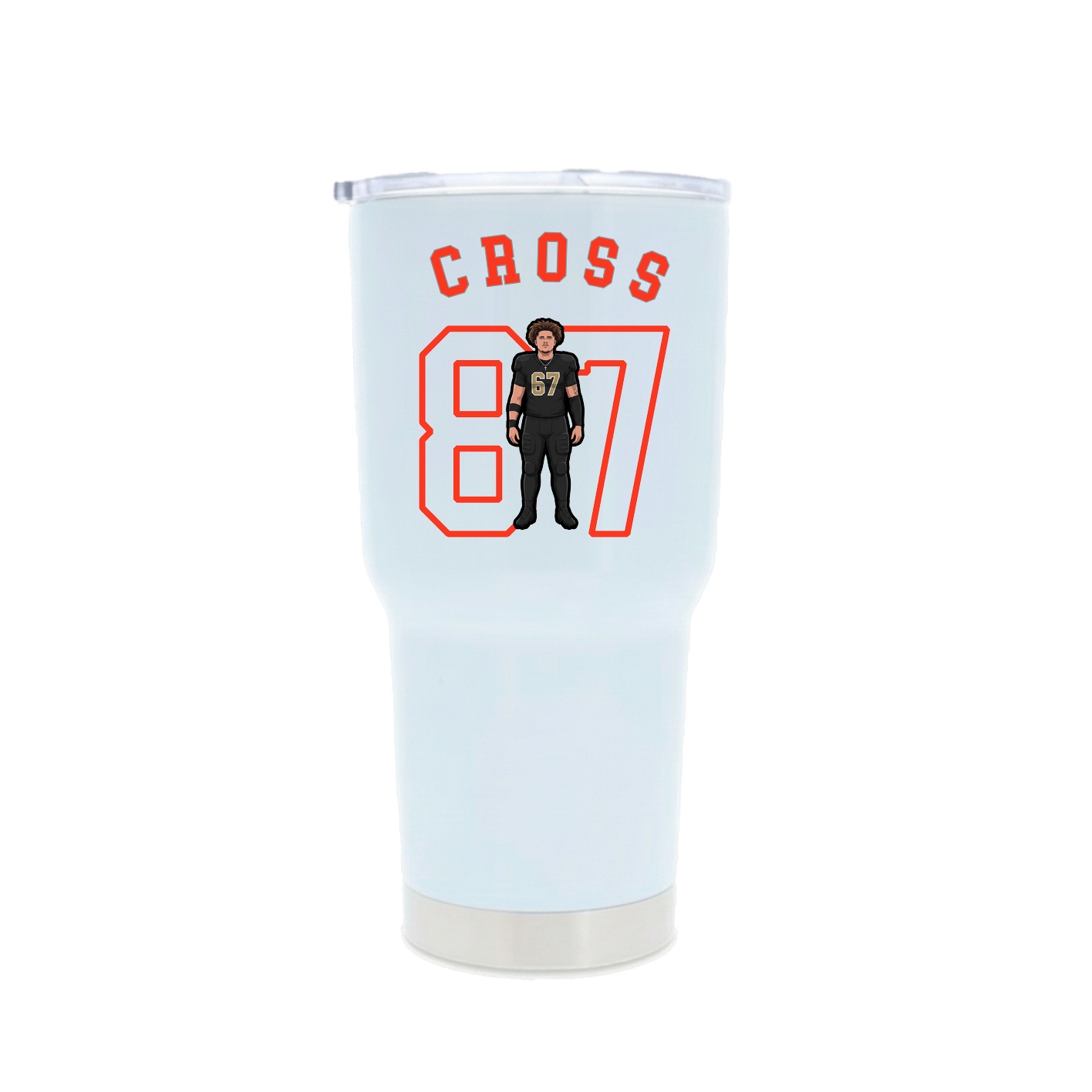 30oz Stainless Steel Tumbler — Shirsey Arch in White