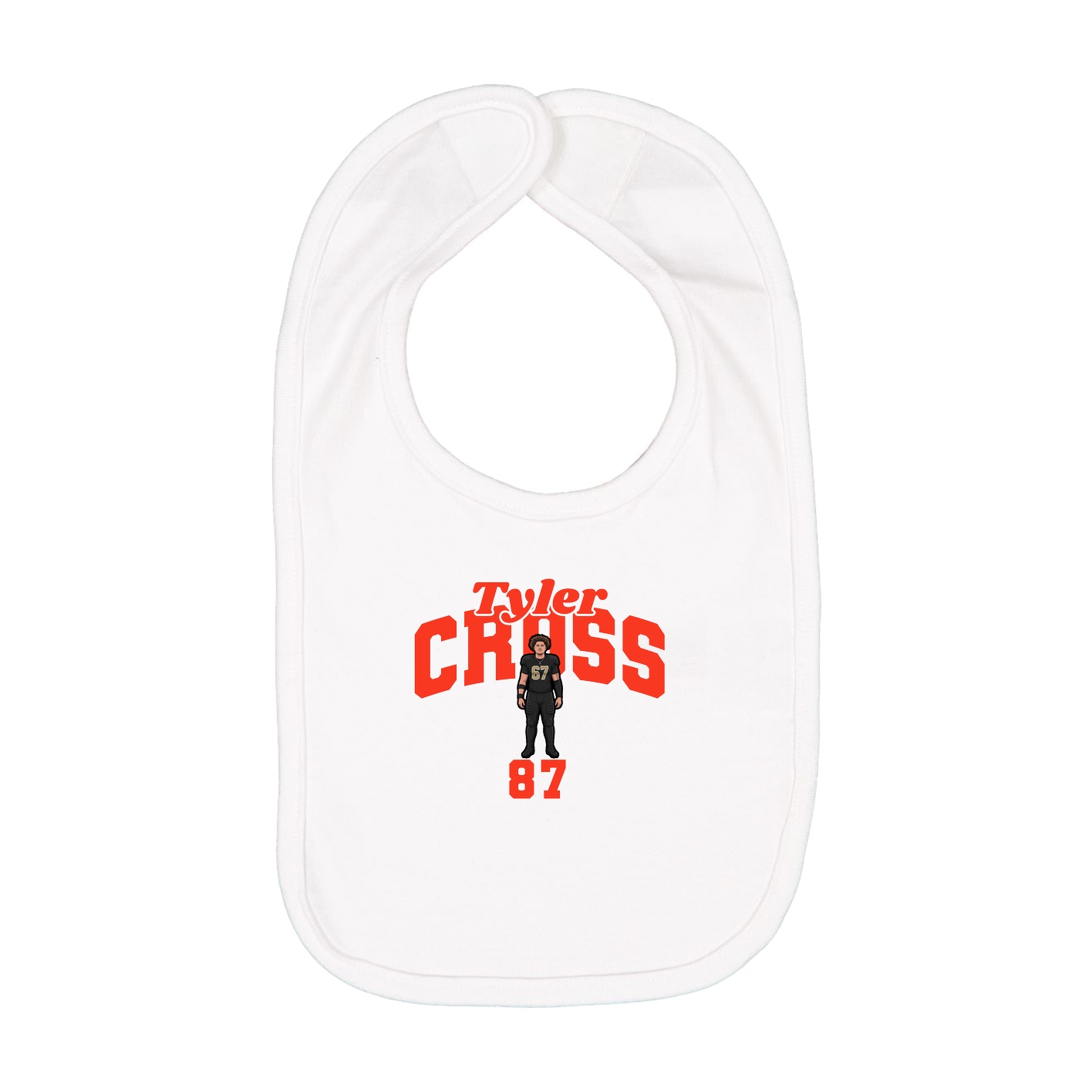 Infant Bib — Signature Arch in White