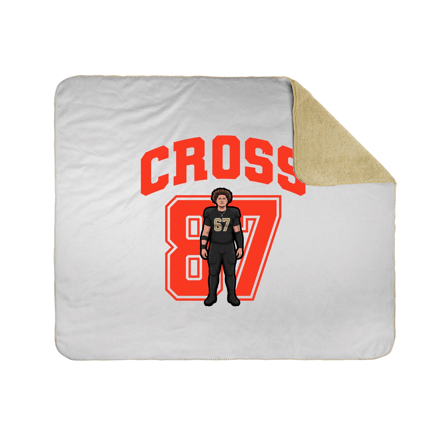 Throw Blanket — Number in White