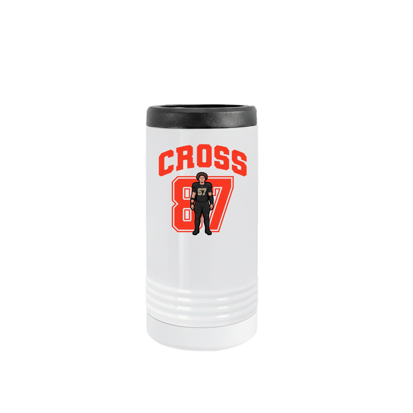 Slim Beverage Holder — Number in White