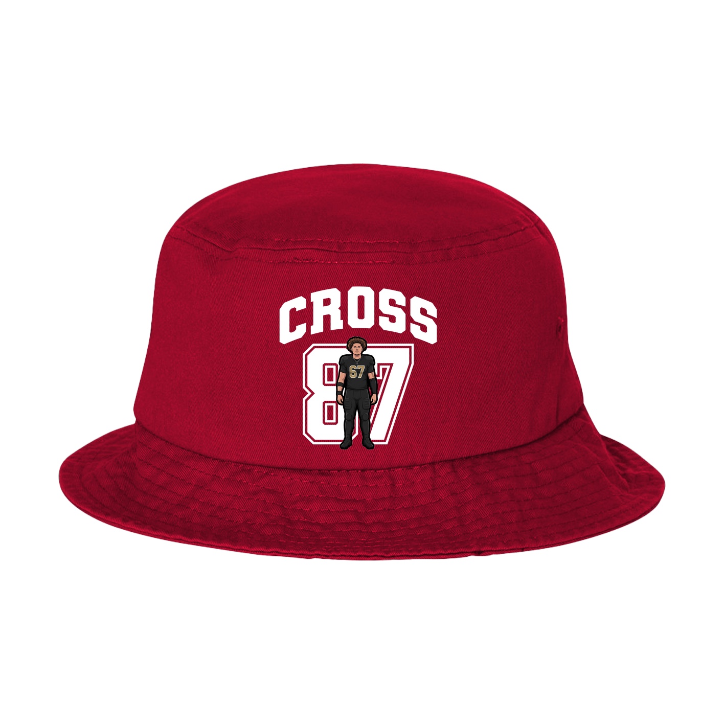 Bucket Cap — Number in Red