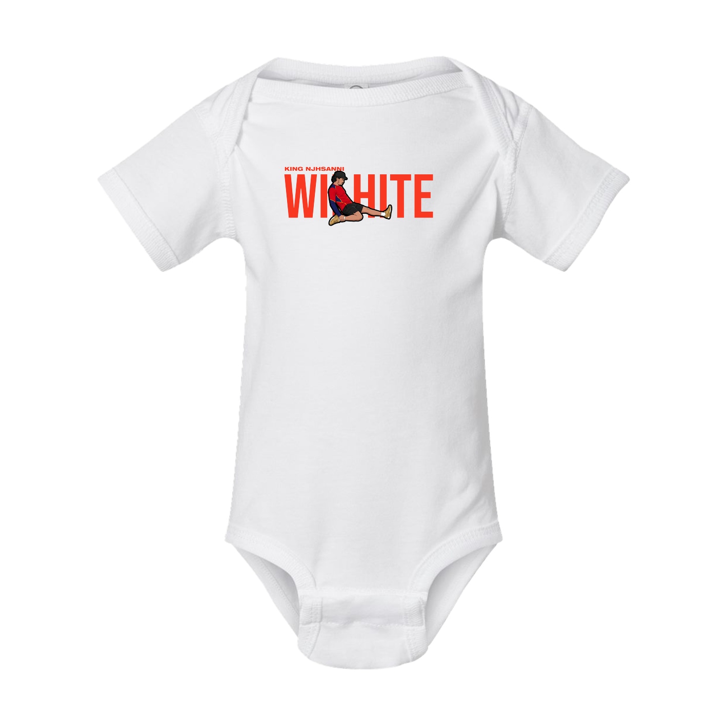 Baby Onesie — Player Name in White